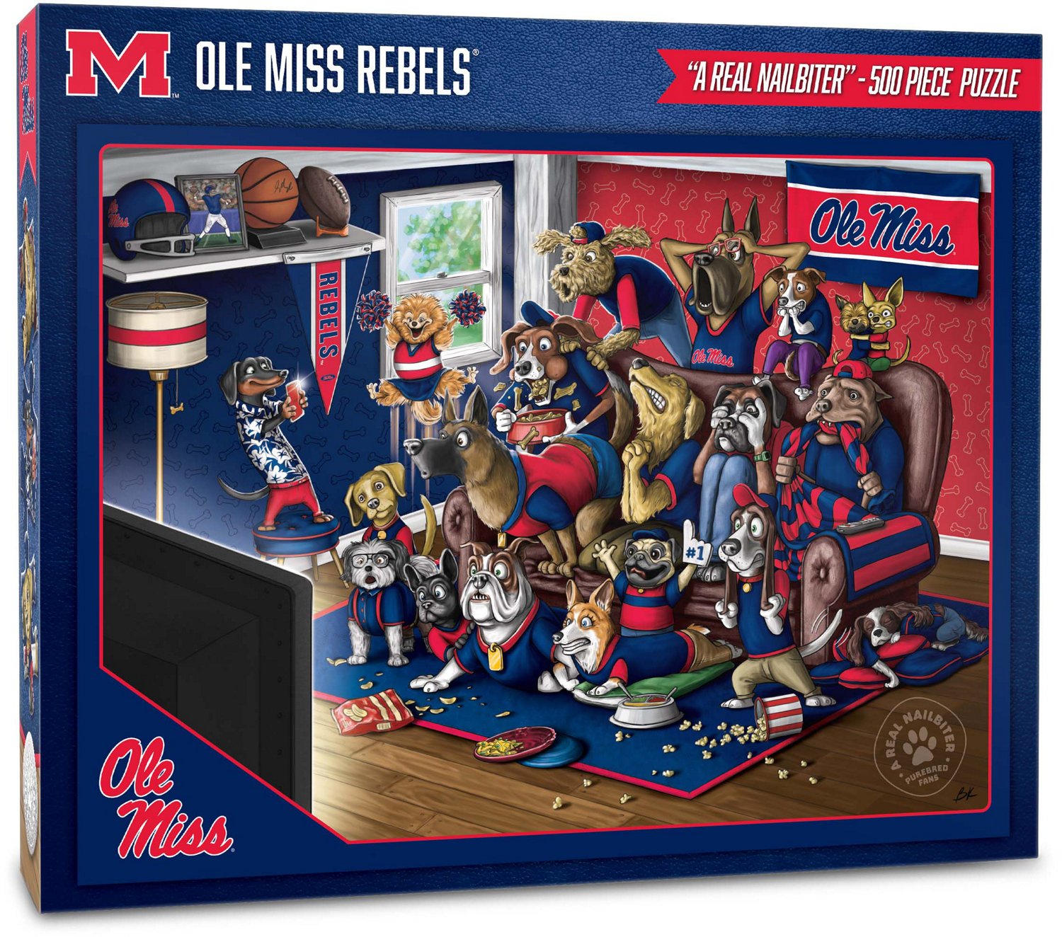 YouTheFan University of Mississippi Purebred Fans 500 Piece Puzzle