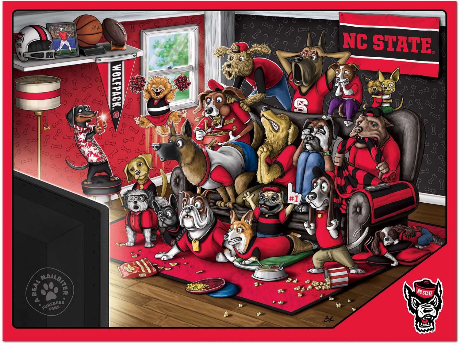 YouTheFan North Carolina State University Purebred Fans 500 Piece Puzzle