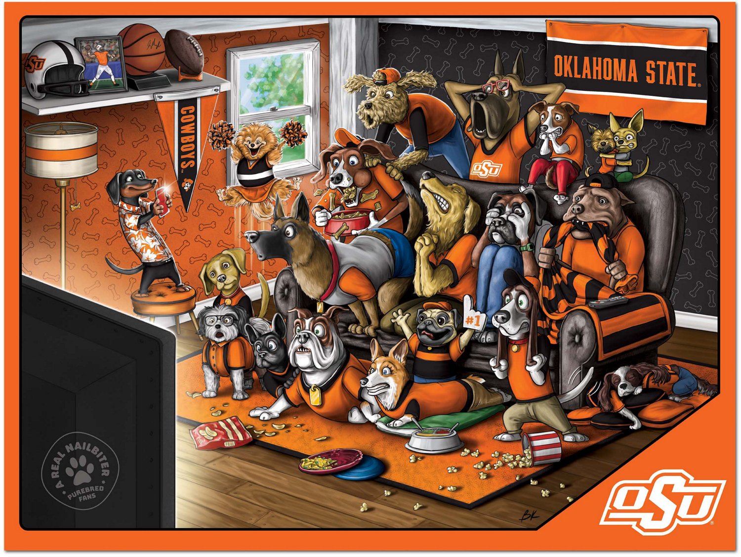 YouTheFan Oklahoma State University Purebred Fans 500 Piece Puzzle