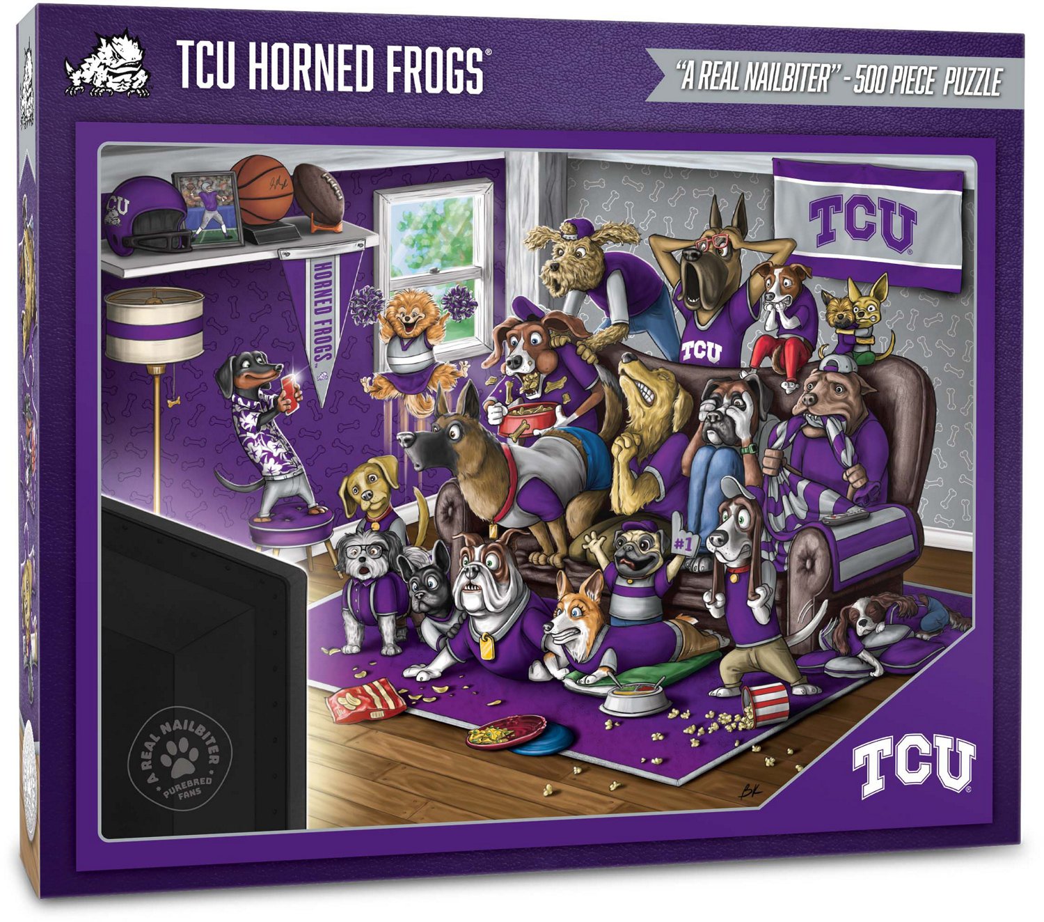 YouTheFan Texas Christian University Purebred Fans 500 Piece Puzzle