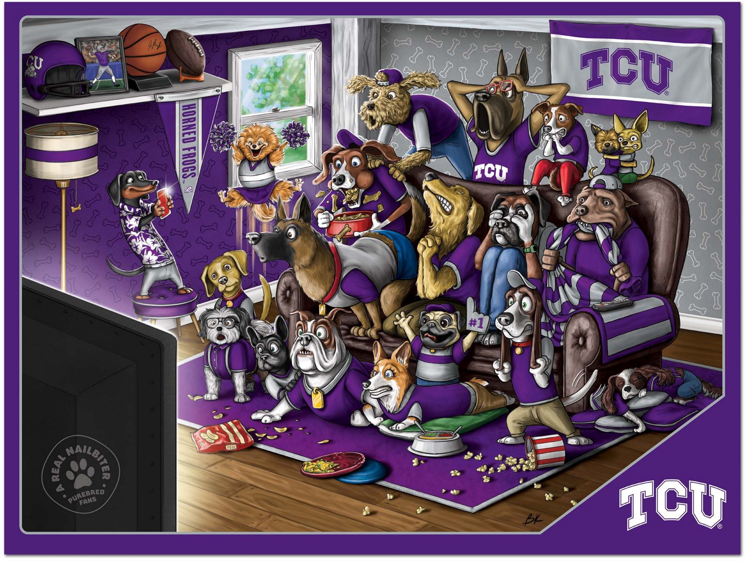 YouTheFan Texas Christian University Purebred Fans 500 Piece Puzzle