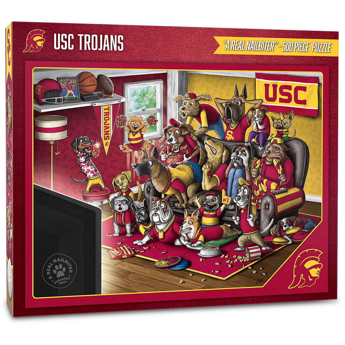 YouTheFan University of Southern California Purebred Fans 500 Piece Puzzle                                                       - view number 1