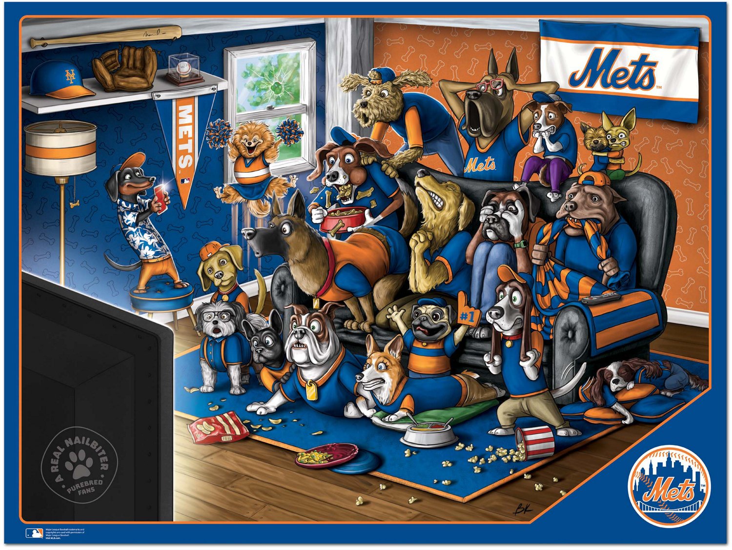 YouTheFan New York Mets Purebred Fans 500 Piece Puzzle  - view number 2