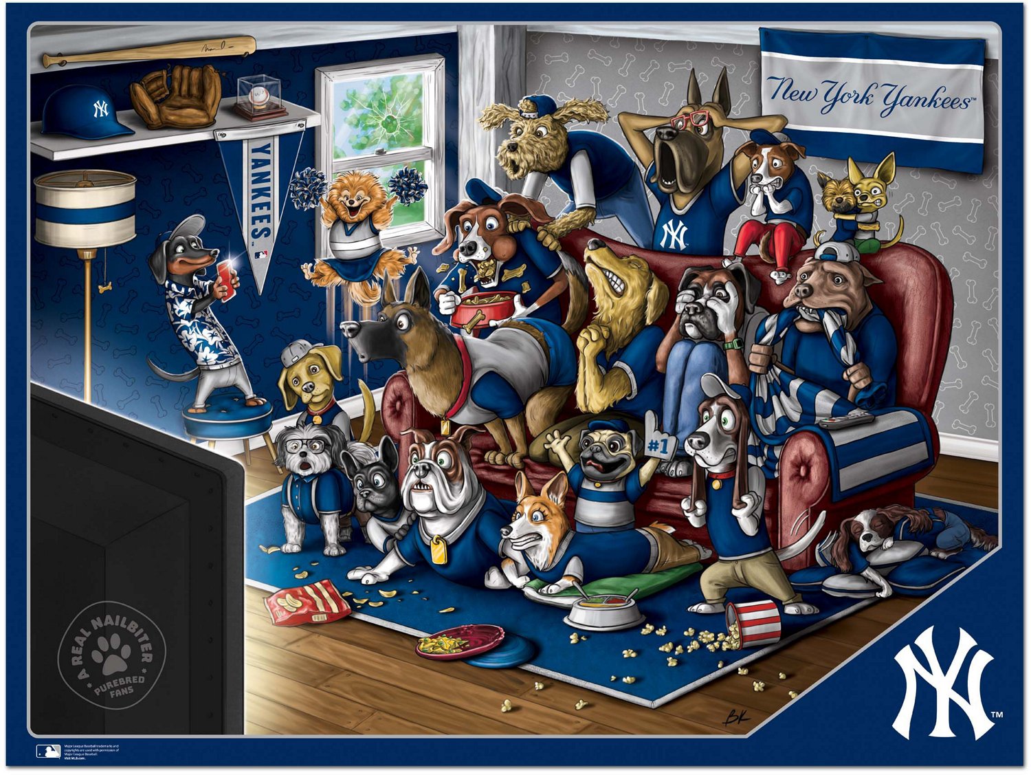 YouTheFan New York Yankees Purebred Fans 500 Piece Puzzle  - view number 2