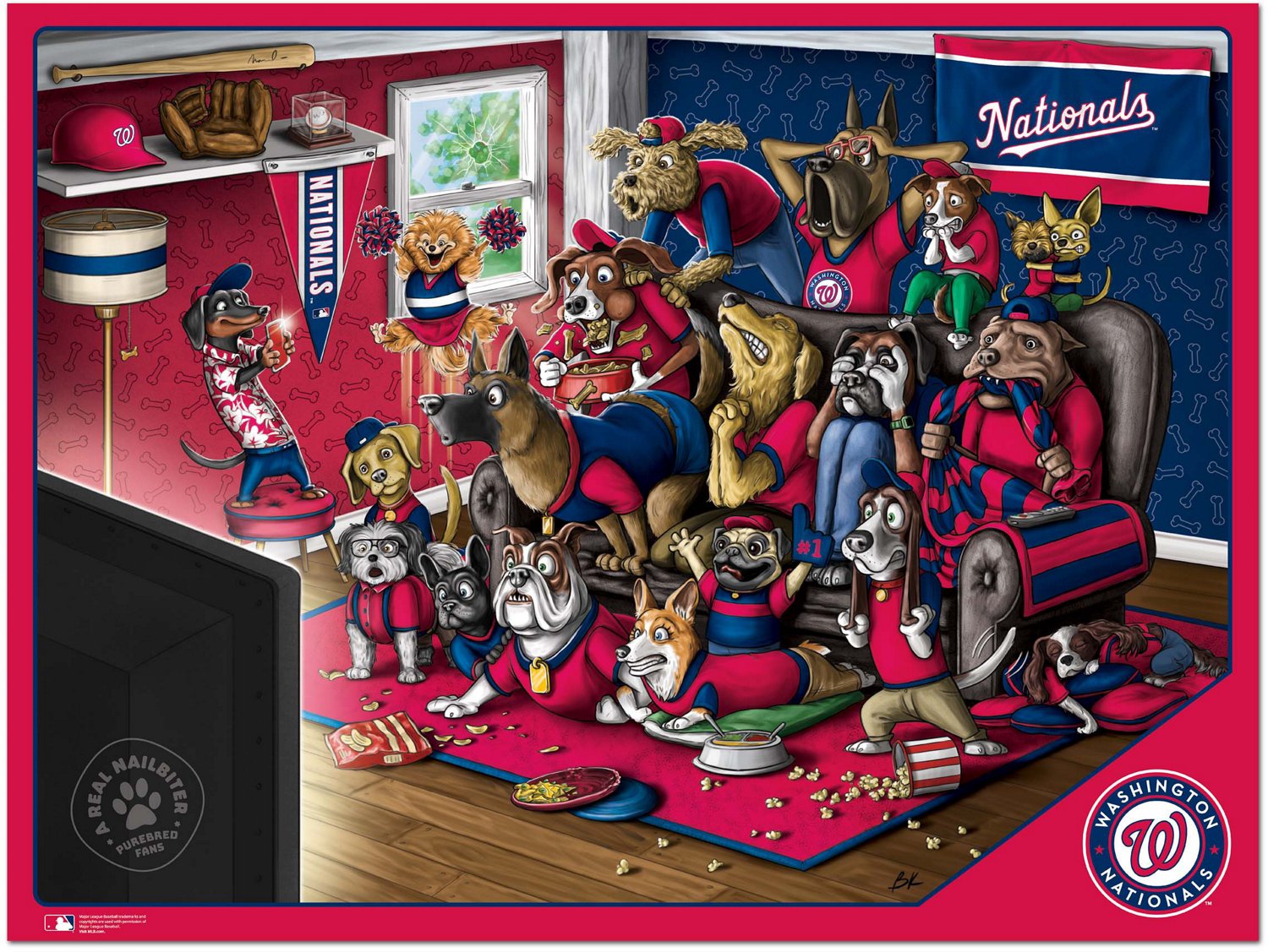 YouTheFan Washington Nationals Purebred Fans 500 Piece Puzzle  - view number 2