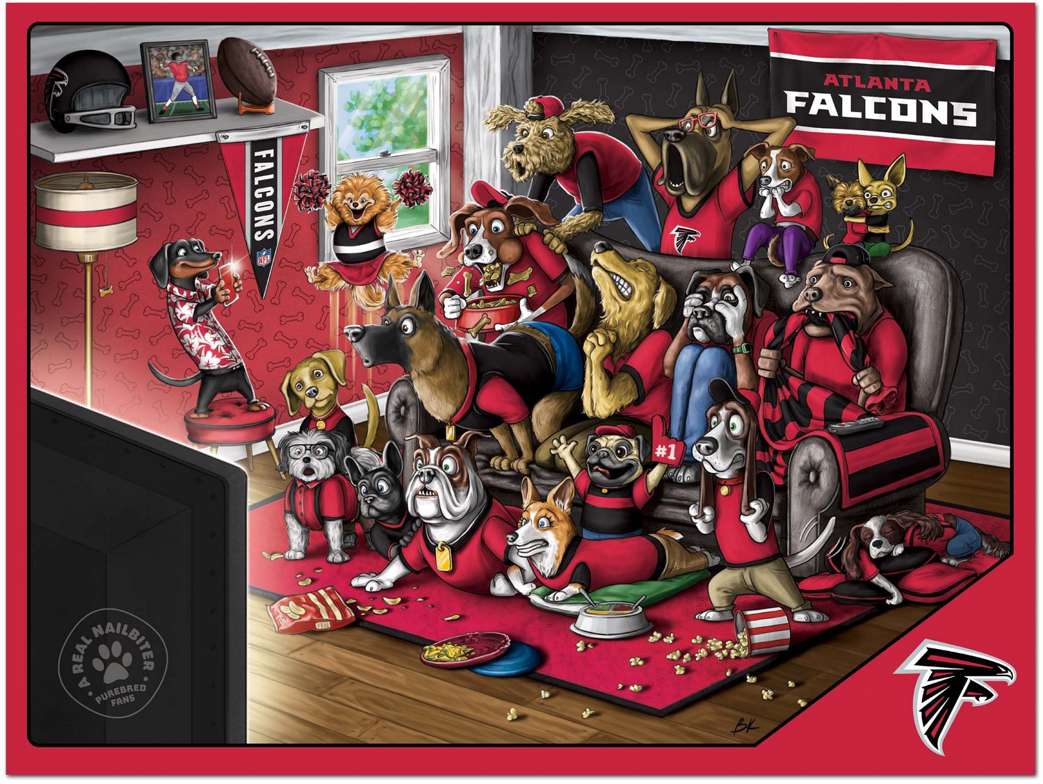 YouTheFan Atlanta Falcons Purebred Fans 500 Piece Puzzle  - view number 2