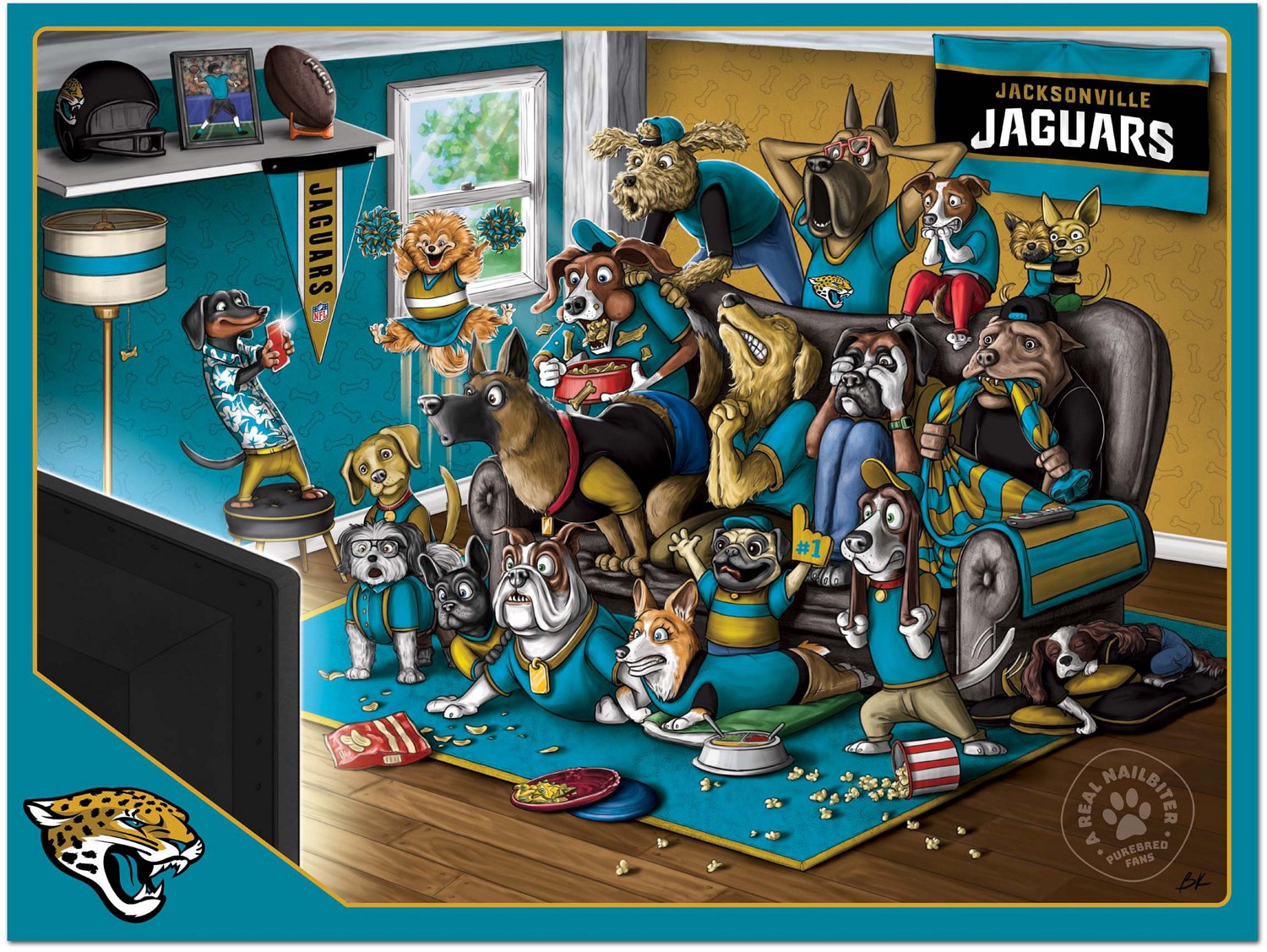 YouTheFan Jacksonville Jaguars Purebred Fans 500 Piece Puzzle  - view number 2