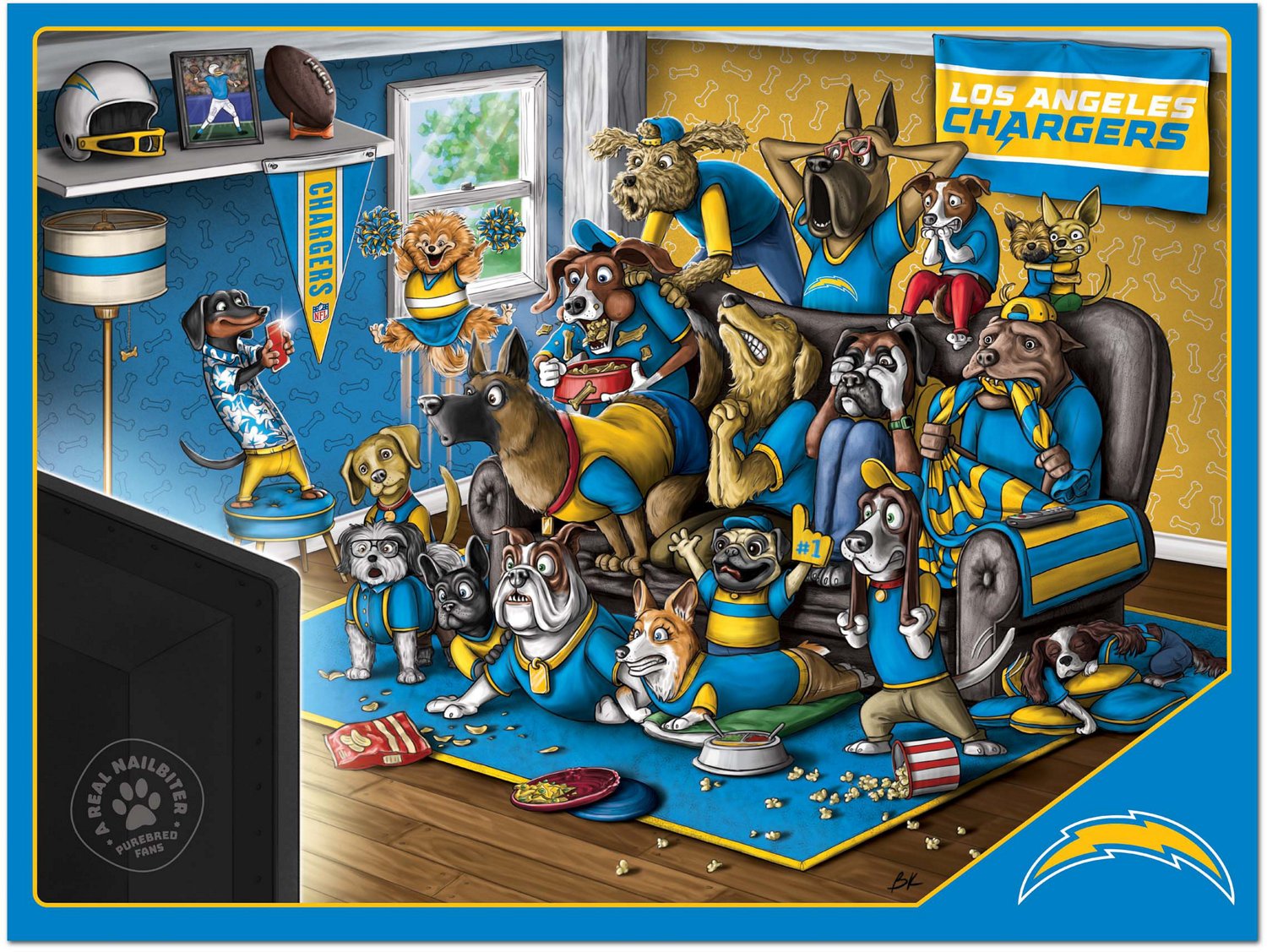 YouTheFan San Diego Chargers Purebred Fans 500 Piece Puzzle