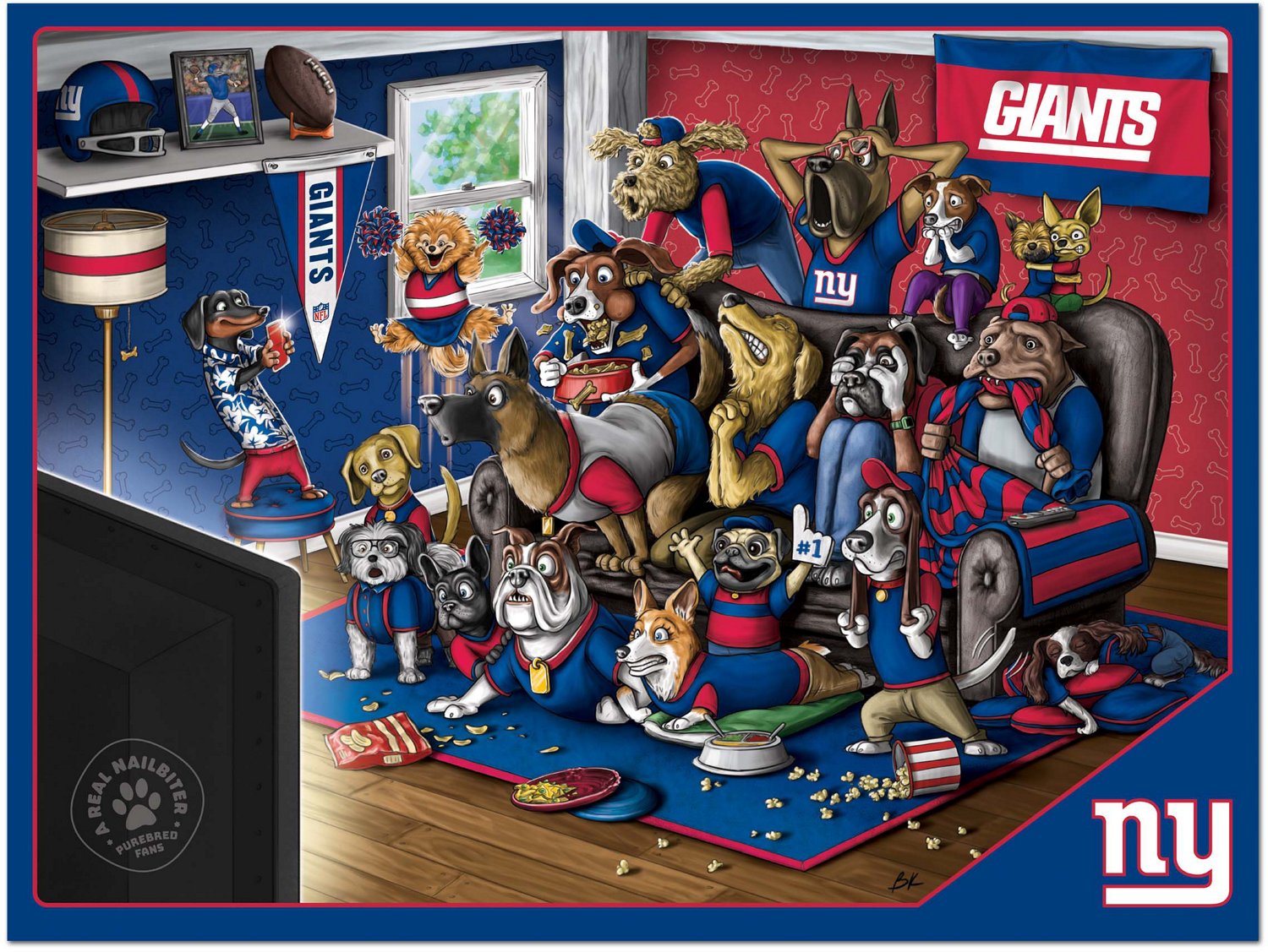 YouTheFan New York Giants Purebred Fans 500 Piece Puzzle  - view number 2