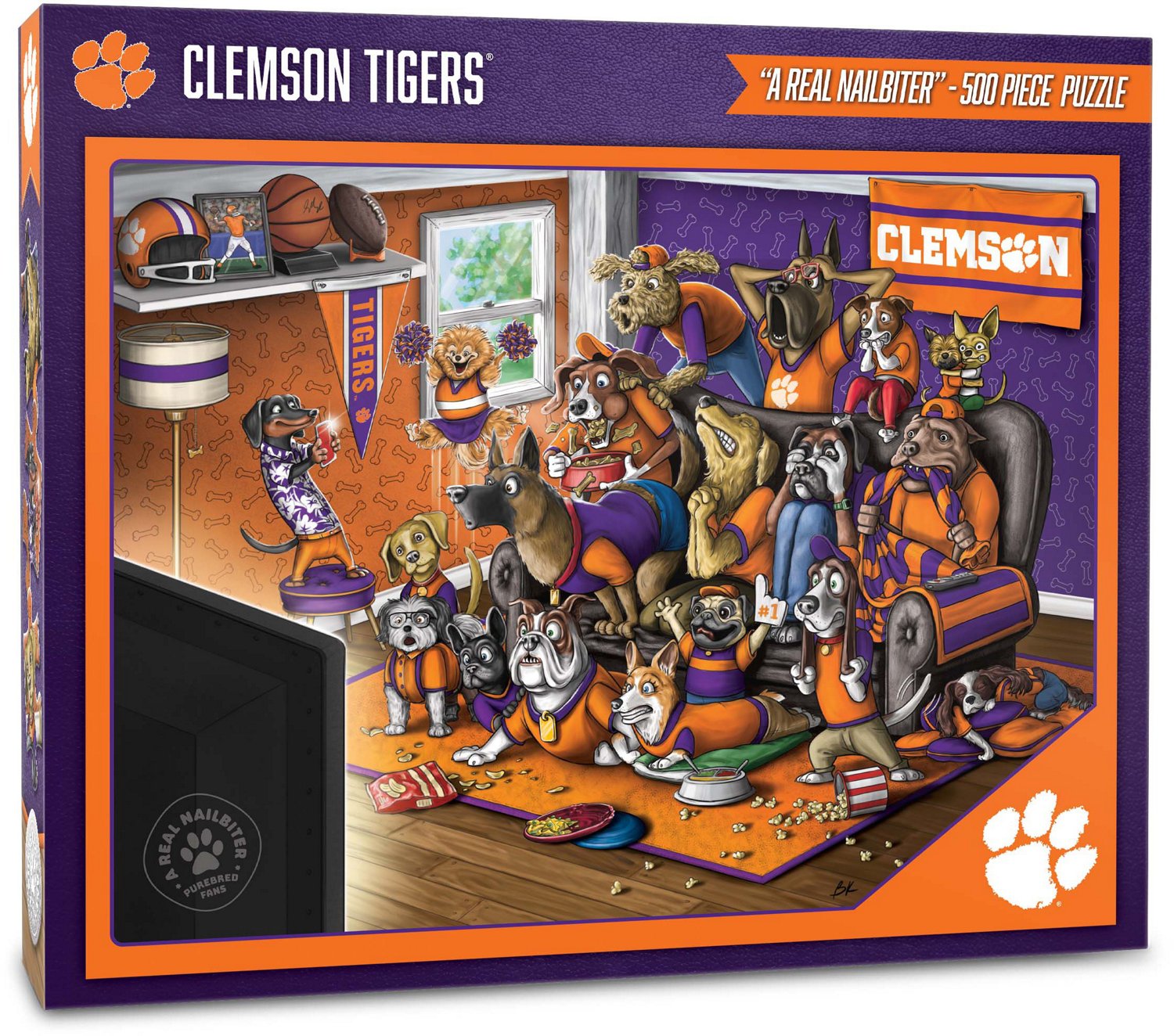 YouTheFan Clemson University Purebred Fans 500 Piece Puzzle