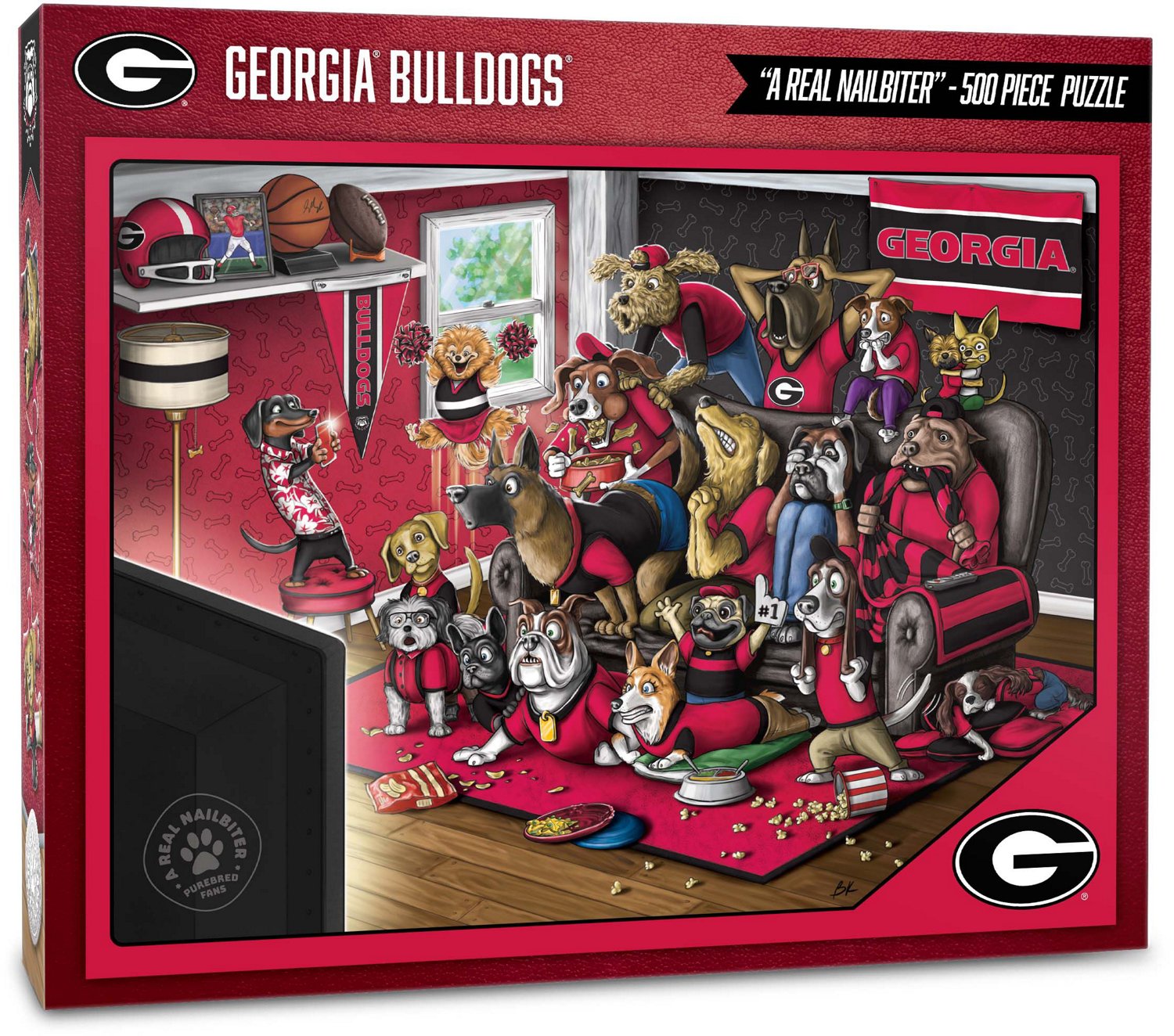 YouTheFan University of Georgia Purebred Fans 500 Piece Puzzle
