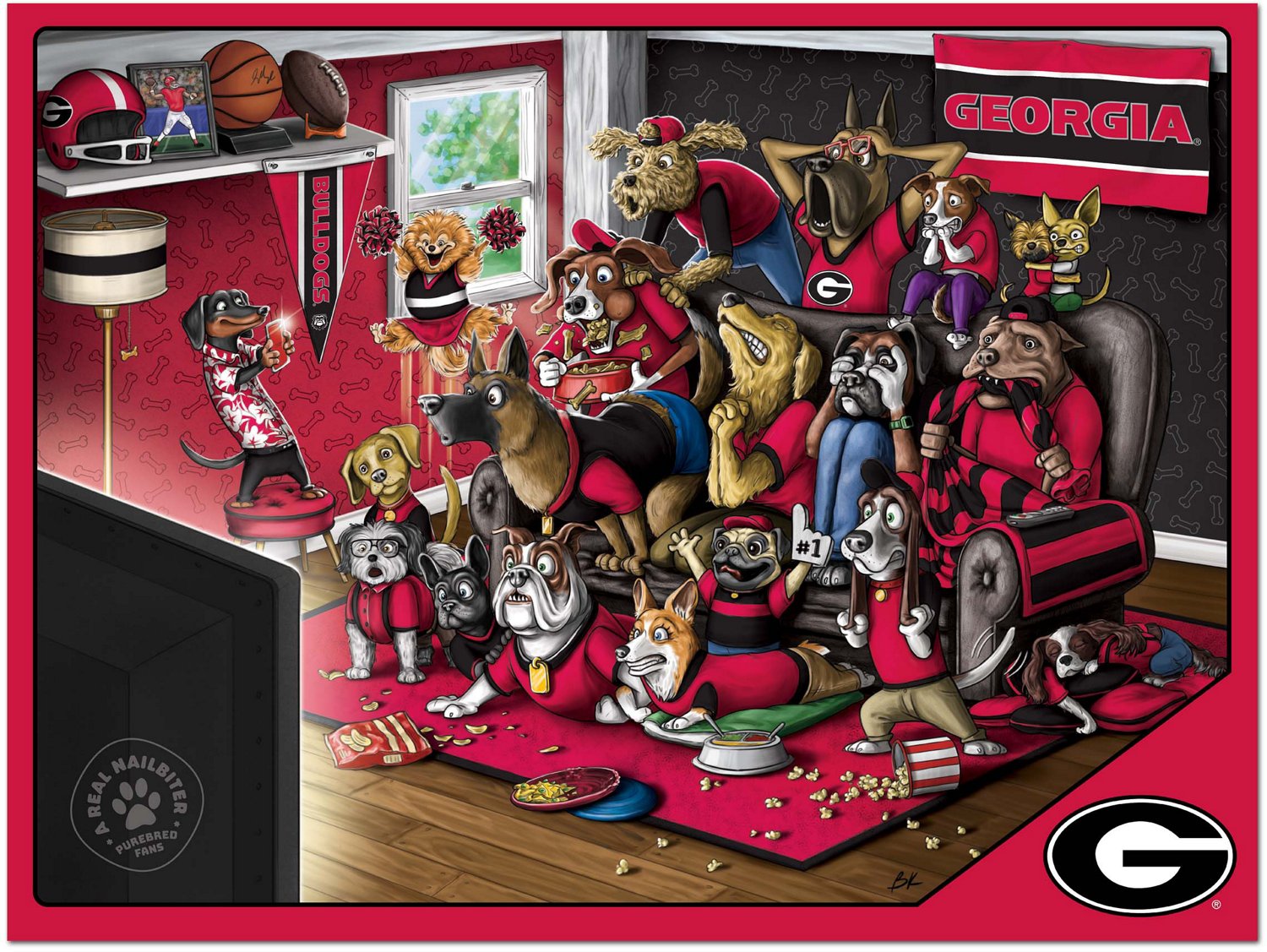 YouTheFan University of Georgia Purebred Fans 500 Piece Puzzle