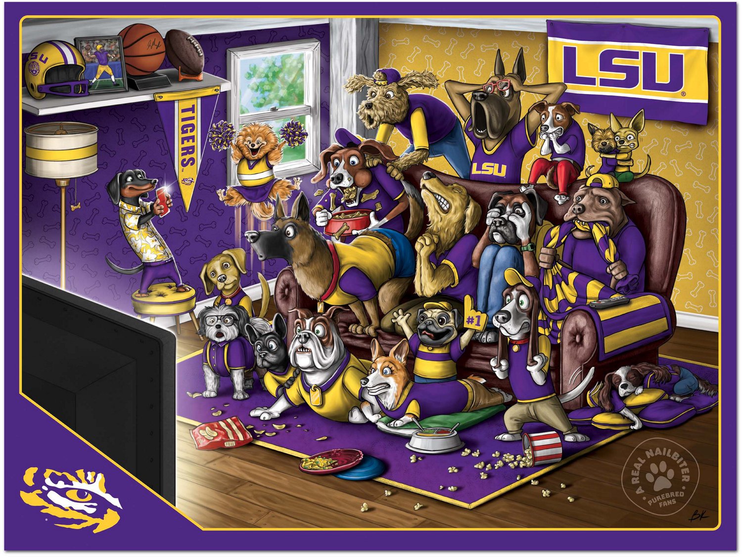 YouTheFan Louisiana State University Purebred Fans 500 Piece Puzzle