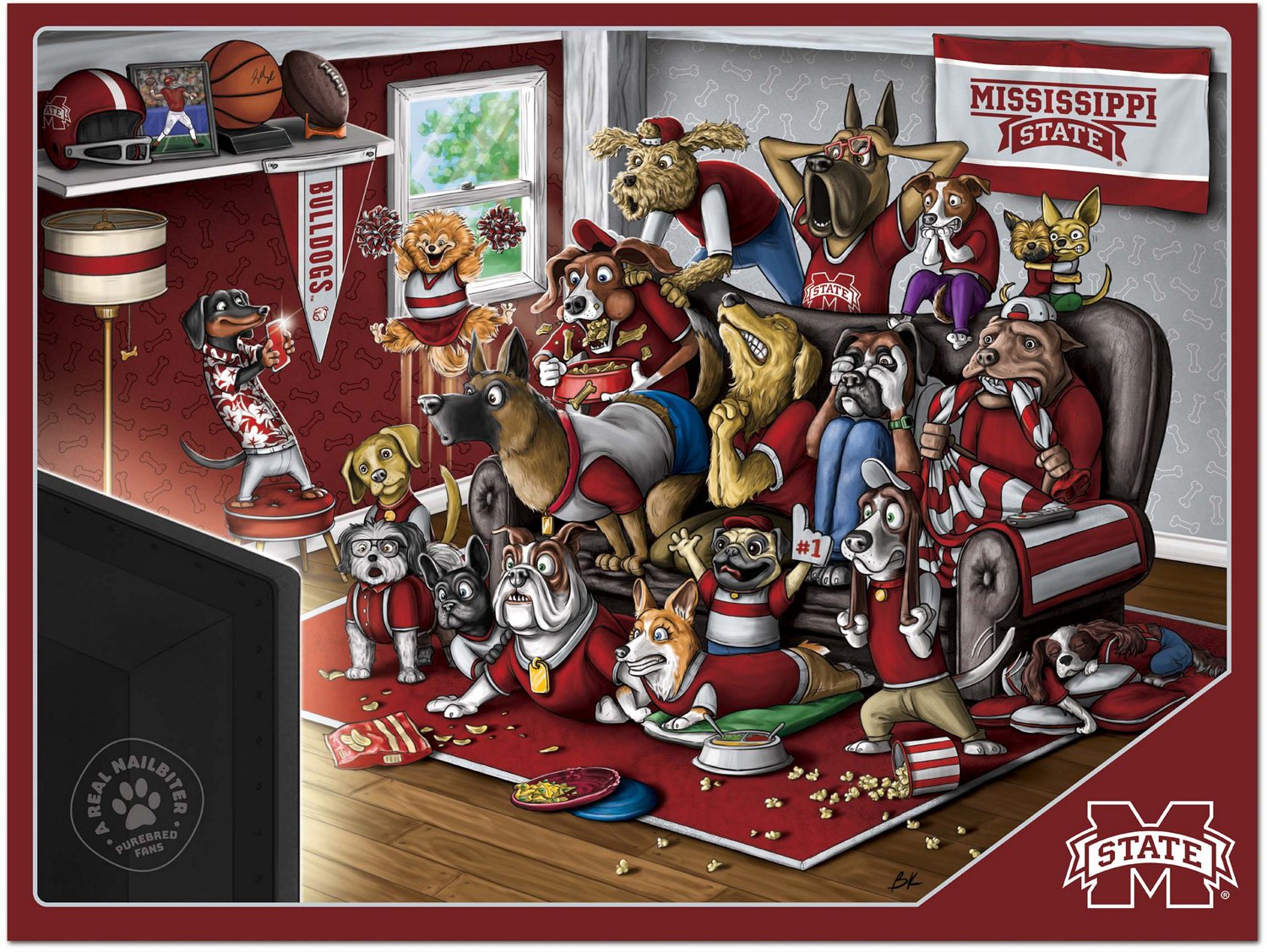YouTheFan Mississippi State University Purebred Fans 500 Piece Puzzle