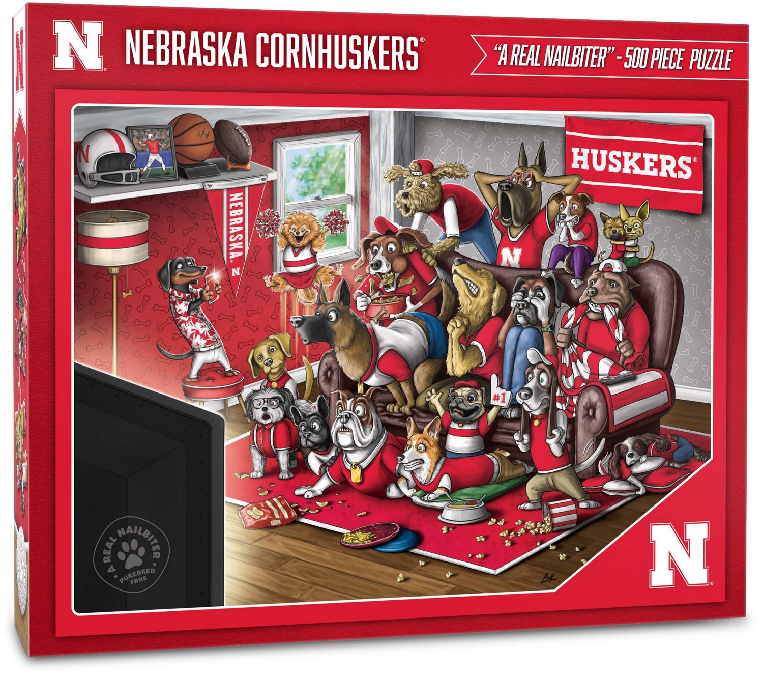 YouTheFan University of Nebraska Purebred Fans 500 Piece Puzzle