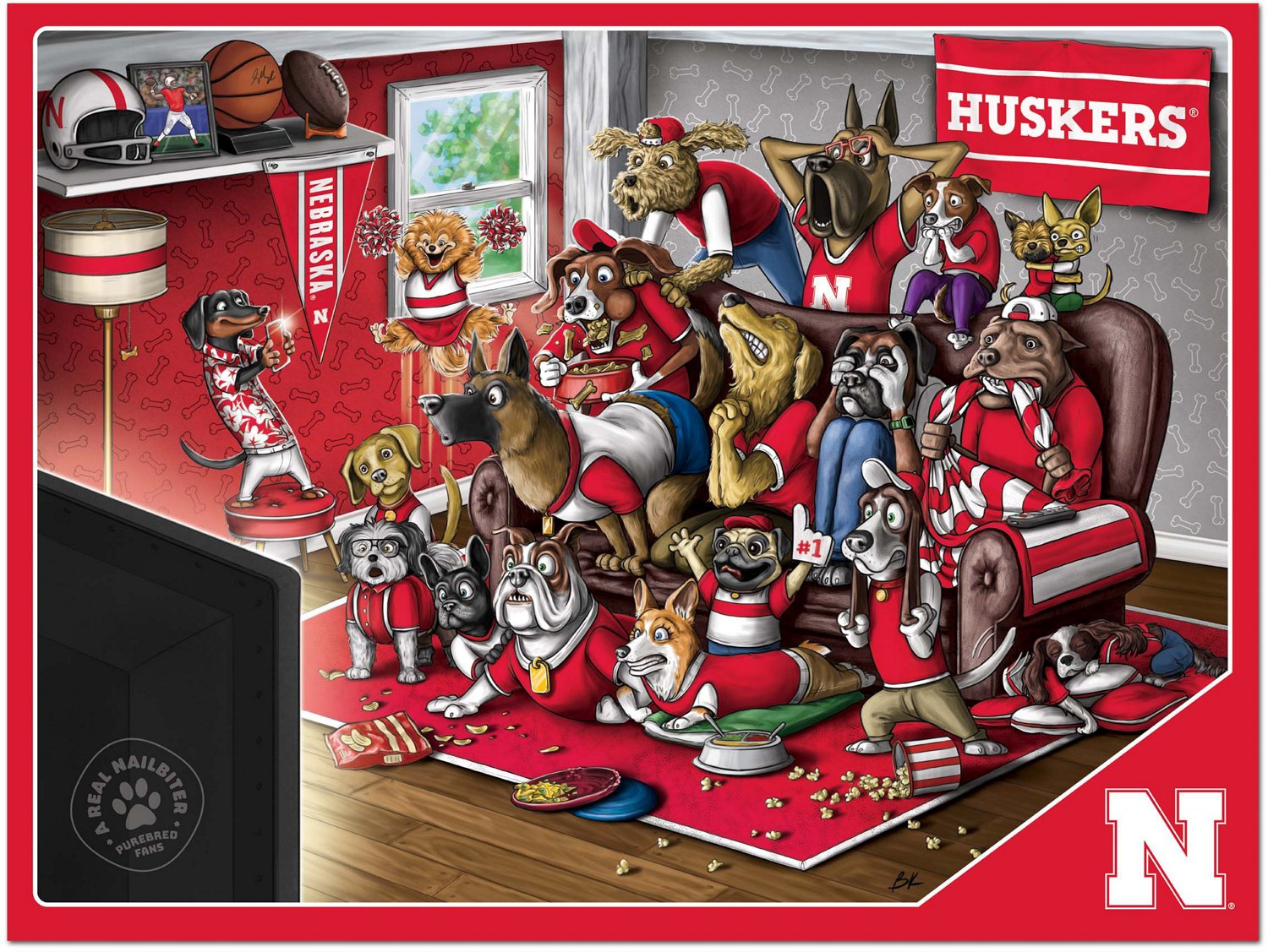 YouTheFan University of Nebraska Purebred Fans 500 Piece Puzzle