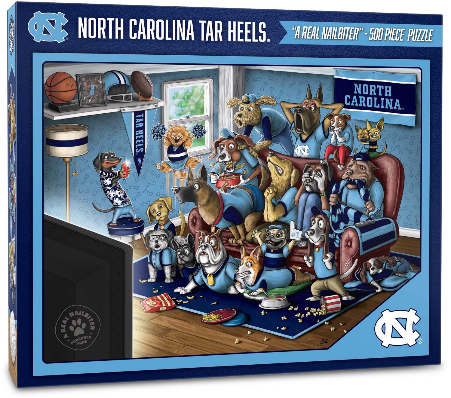 YouTheFan University of North Carolina Purebred Fans 500 Piece Puzzle