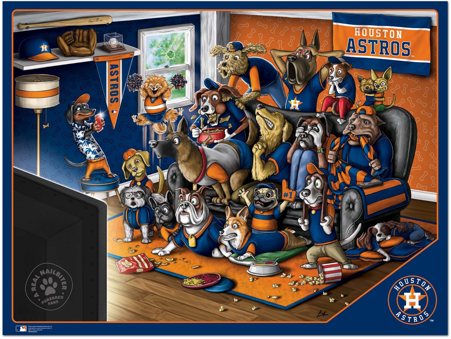 YouTheFan Houston Astros Purebred Fans 500 Piece Puzzle  - view number 2