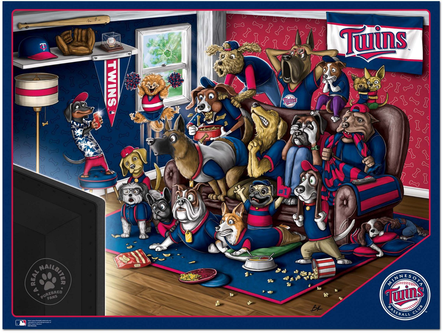 YouTheFan Minnesota Twins Purebred Fans 500 Piece Puzzle  - view number 2