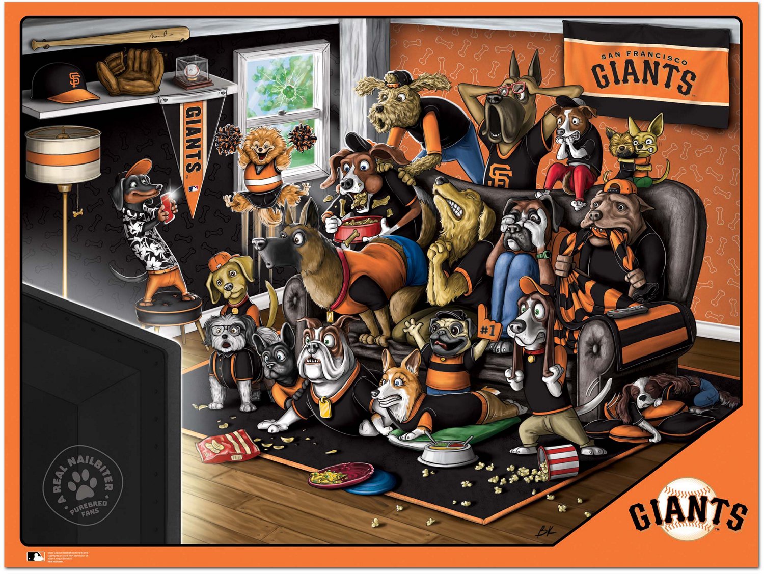YouTheFan San Francisco Giants Purebred Fans 500 Piece Puzzle - view number 2