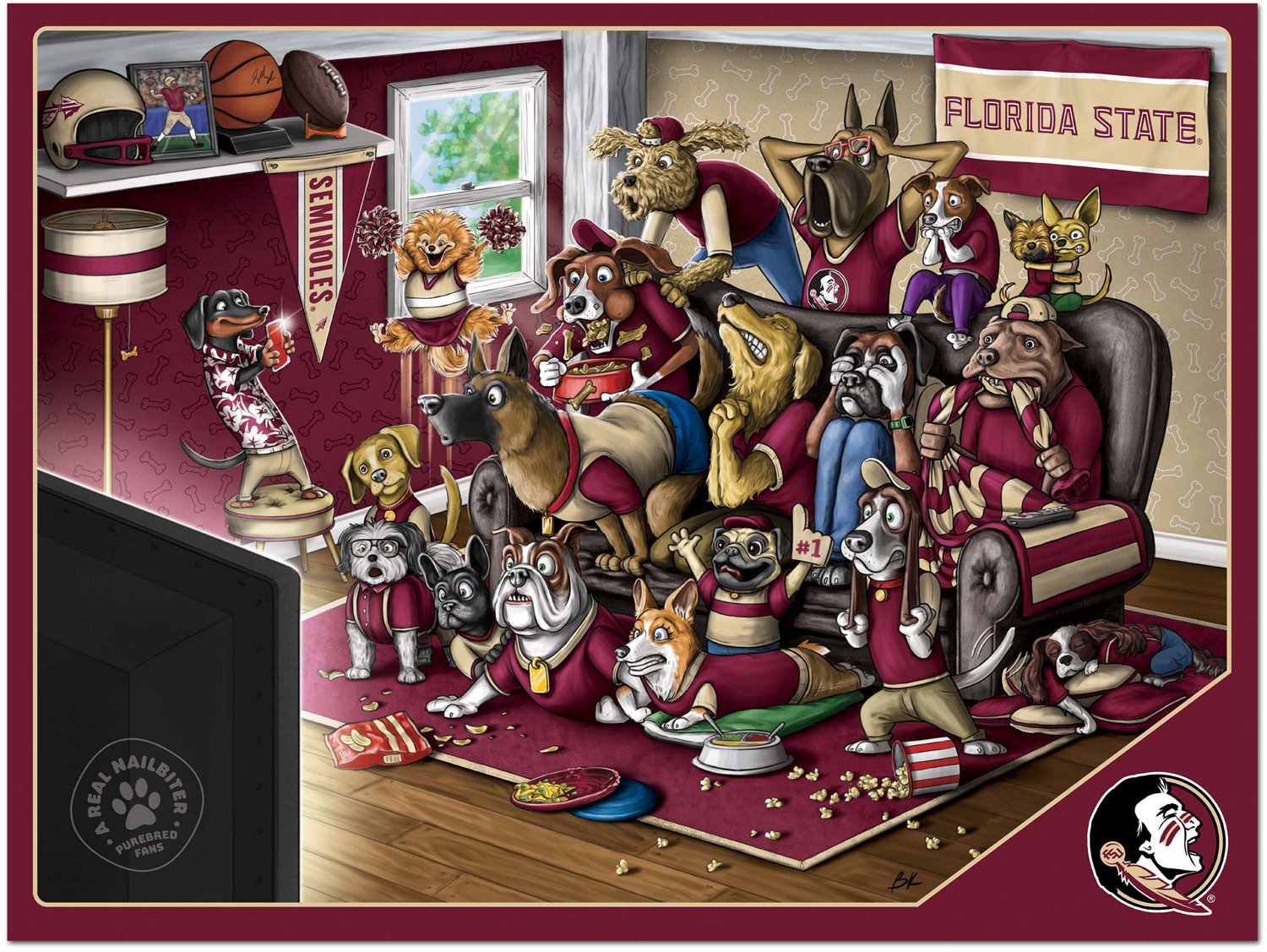 YouTheFan Florida State University Purebred Fans 500 Piece Puzzle  - view number 2