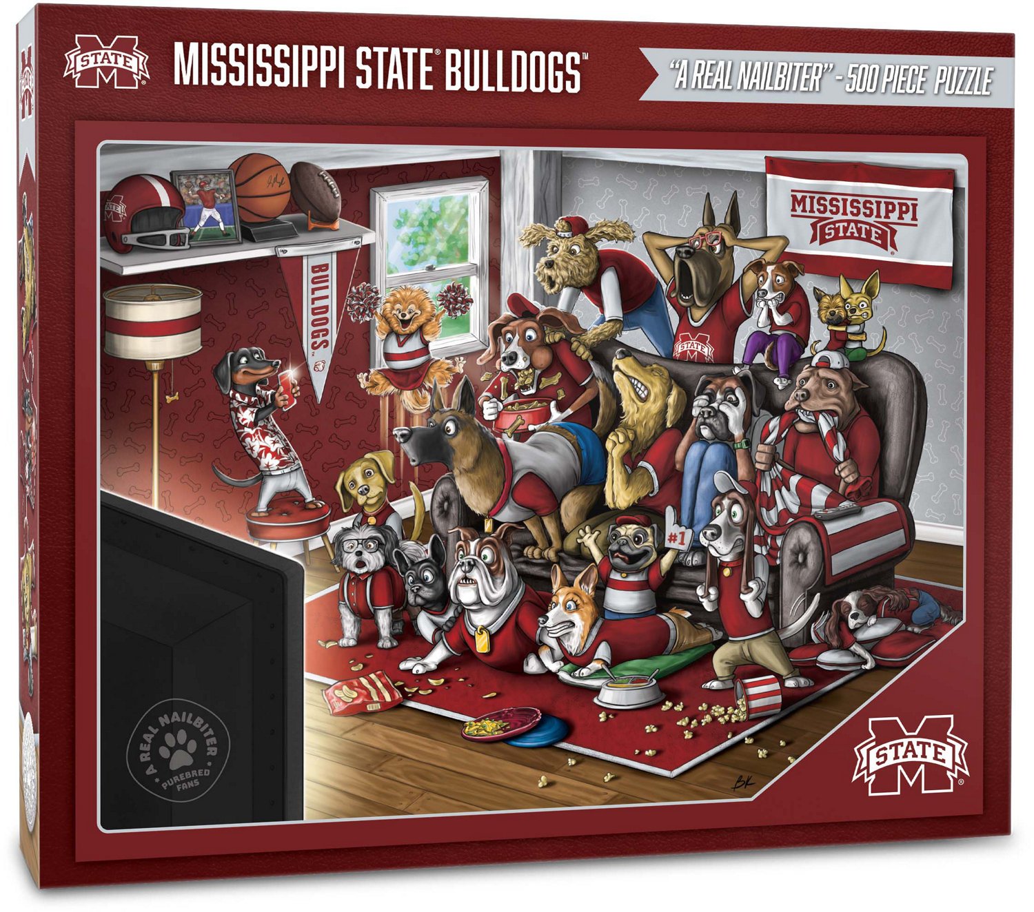 YouTheFan Mississippi State University Purebred Fans 500 Piece Puzzle