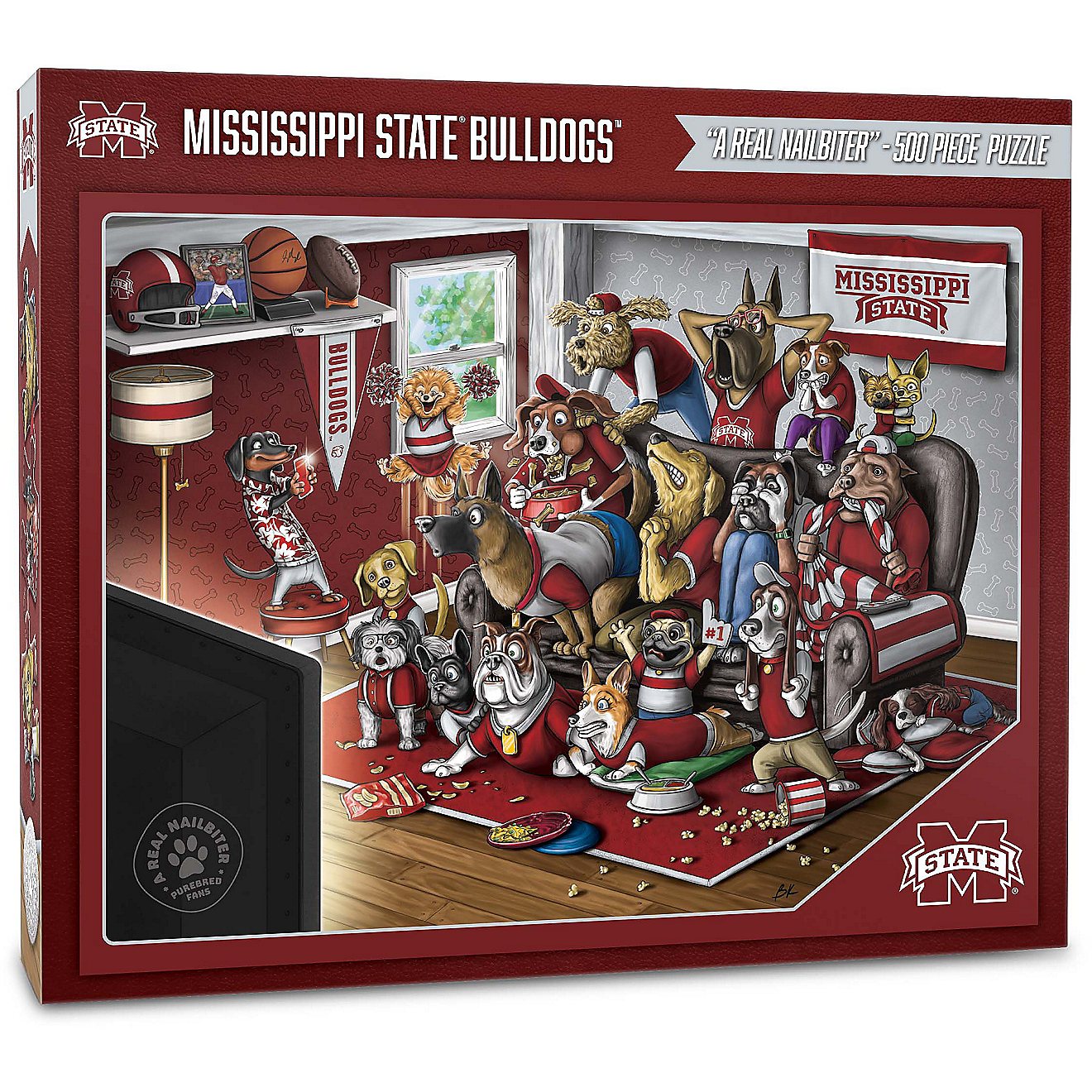 YouTheFan Mississippi State University Purebred Fans 500 Piece Puzzle                                                            - view number 1