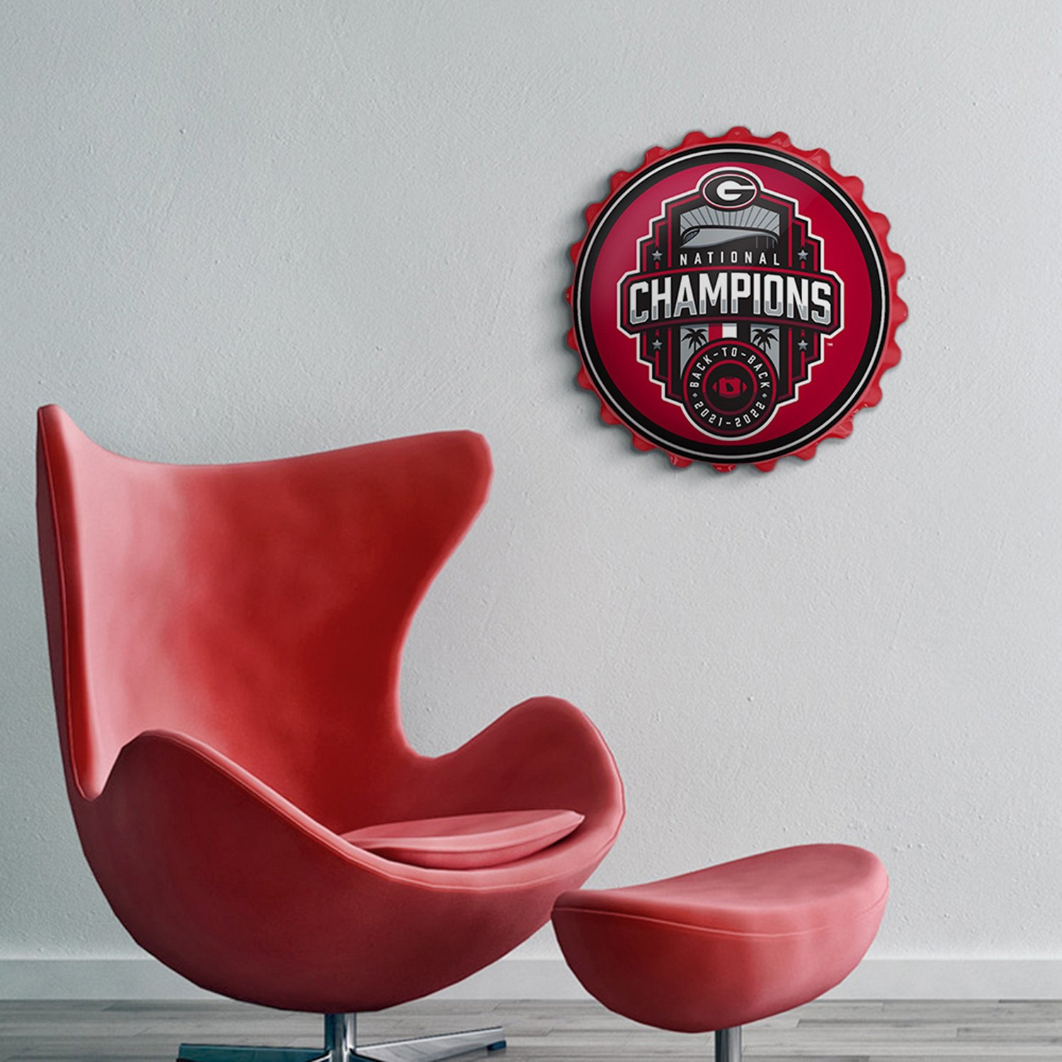 The Fan-Brand University of Georgia National Champions Bottle Cap Sign - view number 3