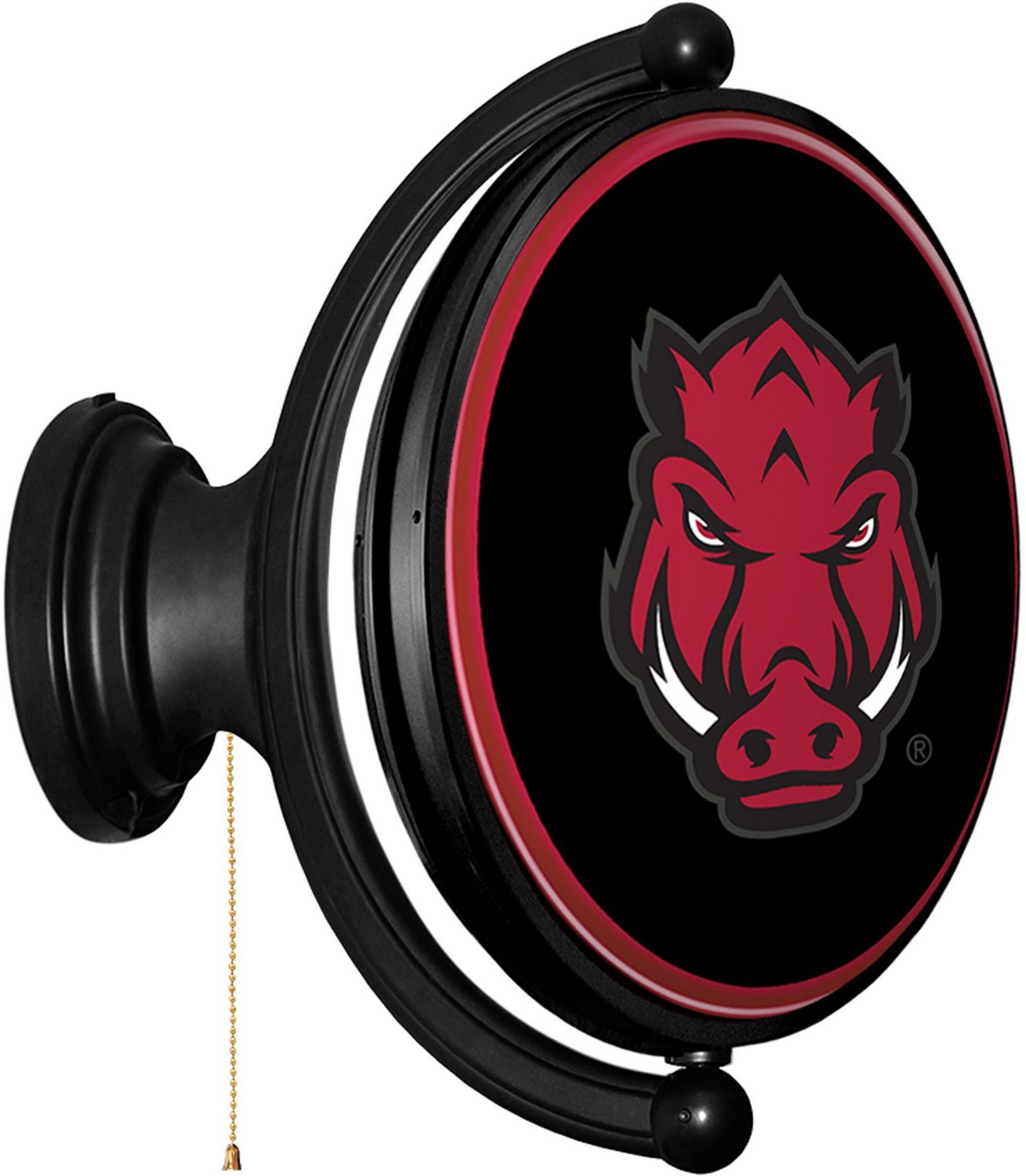 The Fan-Brand University of Arkansas Oval Rotating Lighted Sign - view number 2