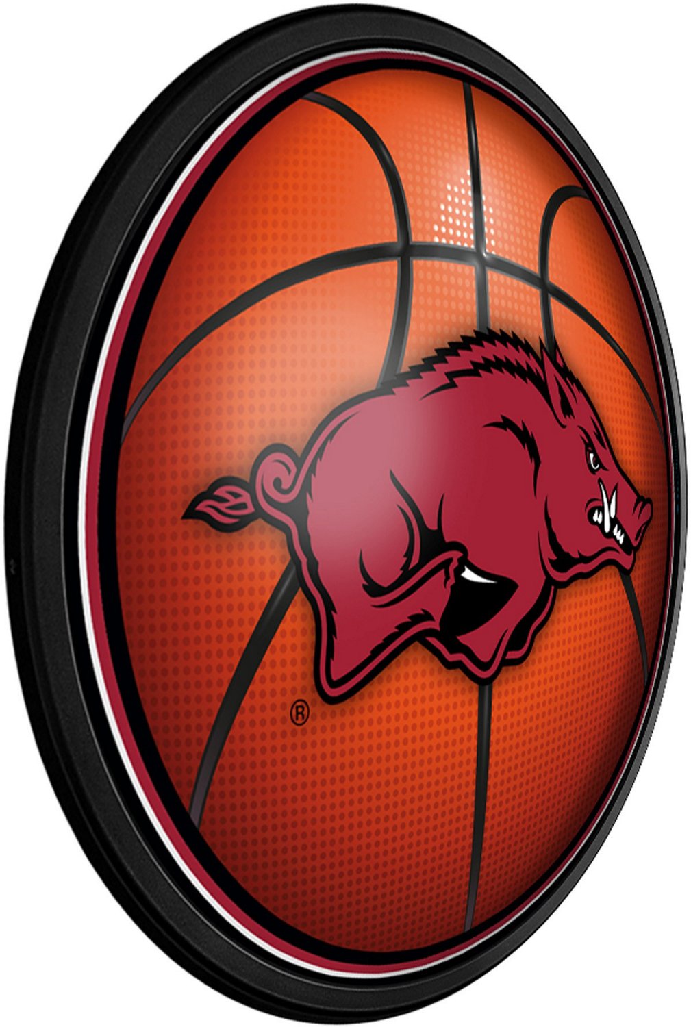 The Fan-Brand University of Arkansas Basketball Round Slimline Lighted Sign - view number 2