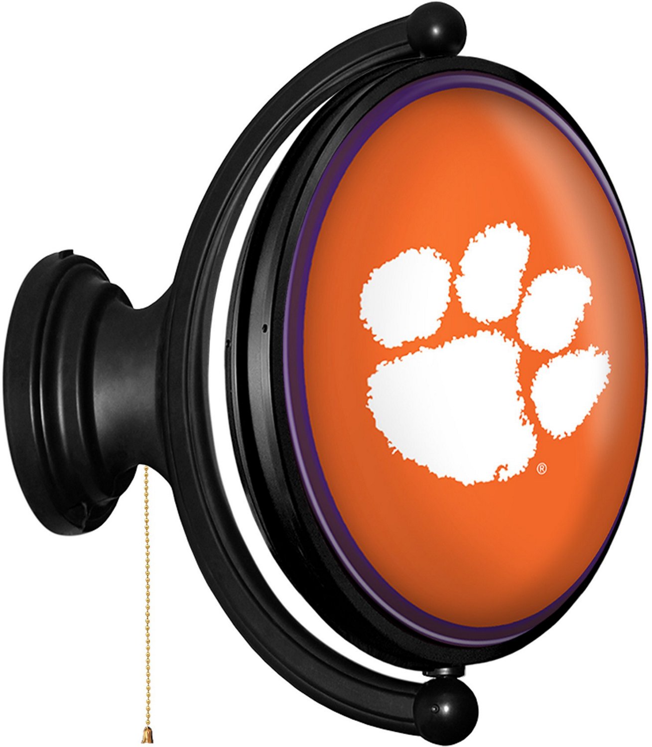 The Fan-Brand Clemson University Oval Rotating Lighted Sign                                                                      - view number 2