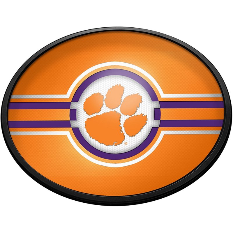 The Fan-Brand Clemson University Oval Slimline Lighted Sign Orange - NCAA Novelty at Academy Sports