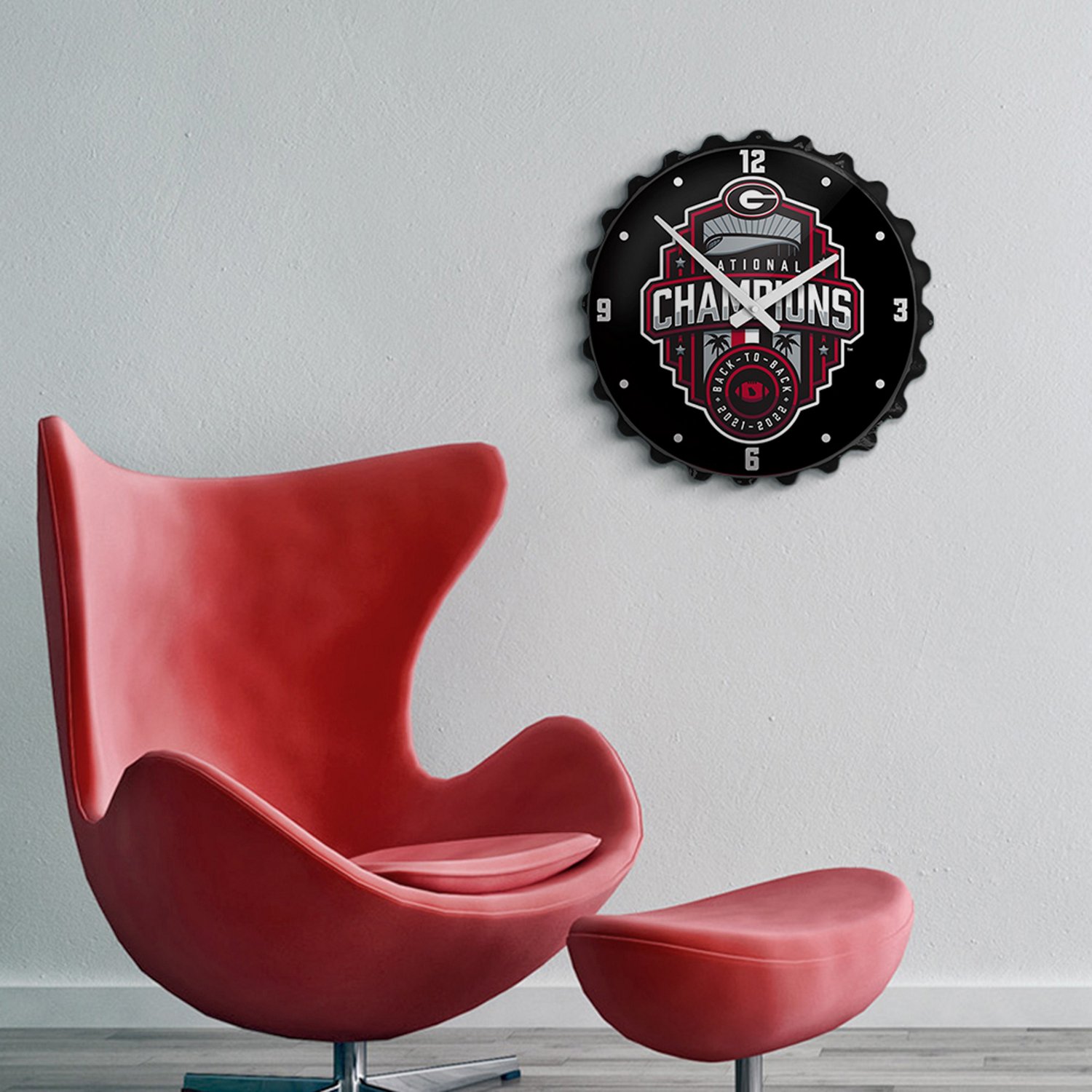 The Fan-Brand University of Georgia National Champions Bottle Cap Clock - view number 3