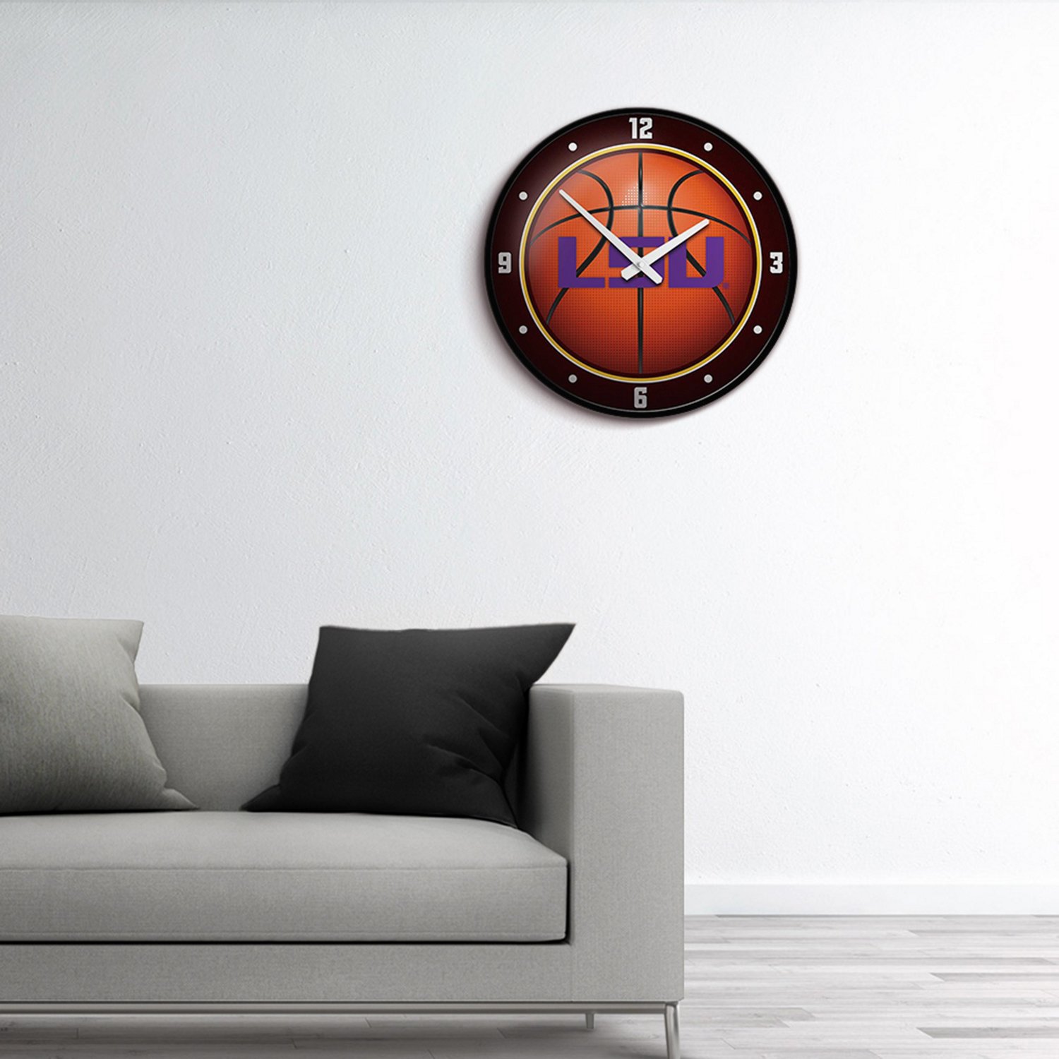 The Fan-Brand Louisiana State University Basketball Modern Disc Clock  - view number 3