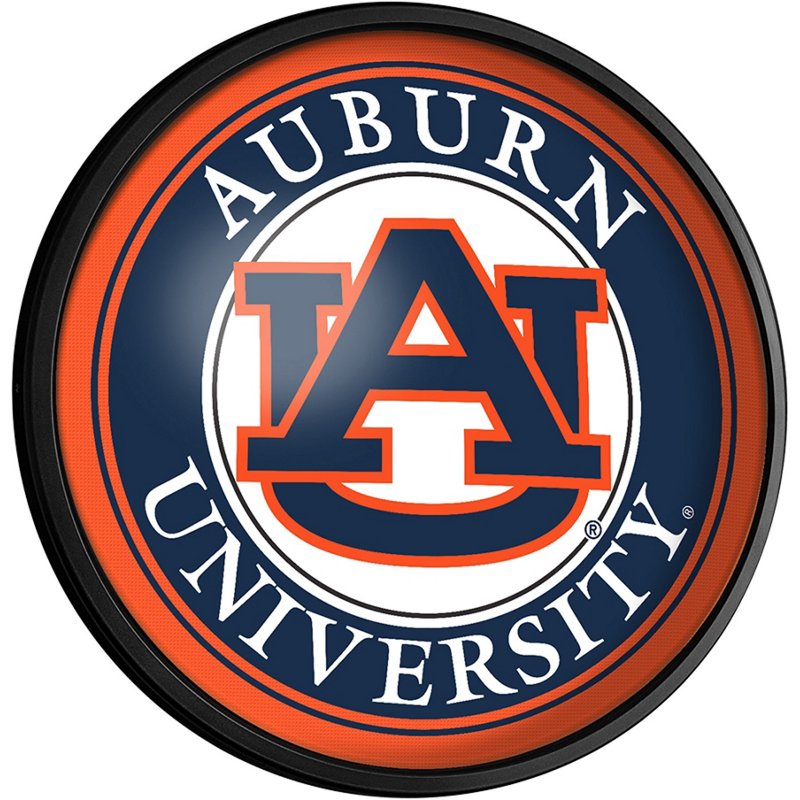 The FanBrand Auburn University Round Slimline Lighted Sign