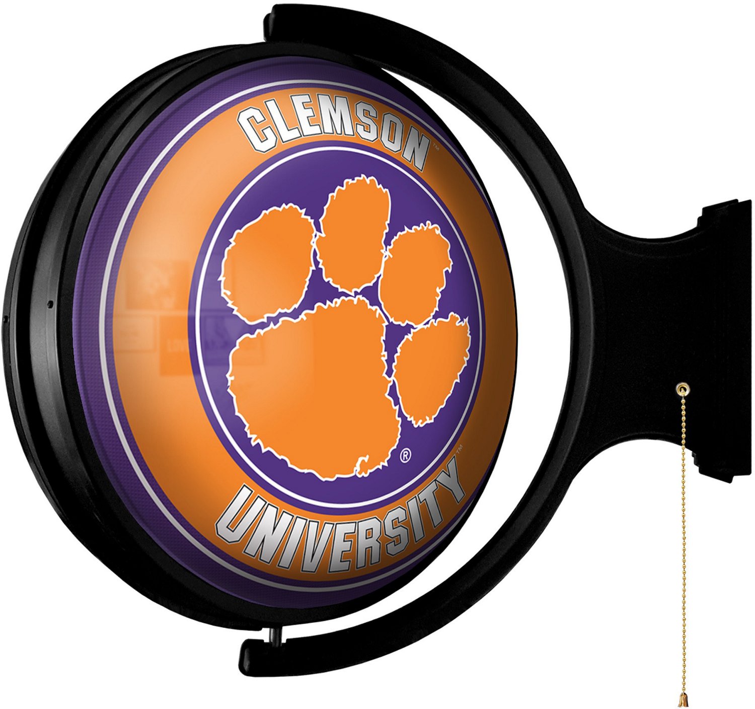 The Fan-Brand Clemson University Round Rotating Lighted Sign  - view number 2