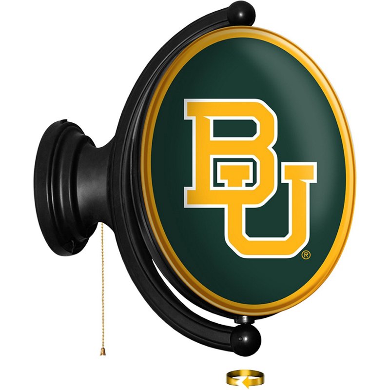 The FanBrand Baylor University Oval Rotating Lighted Sign