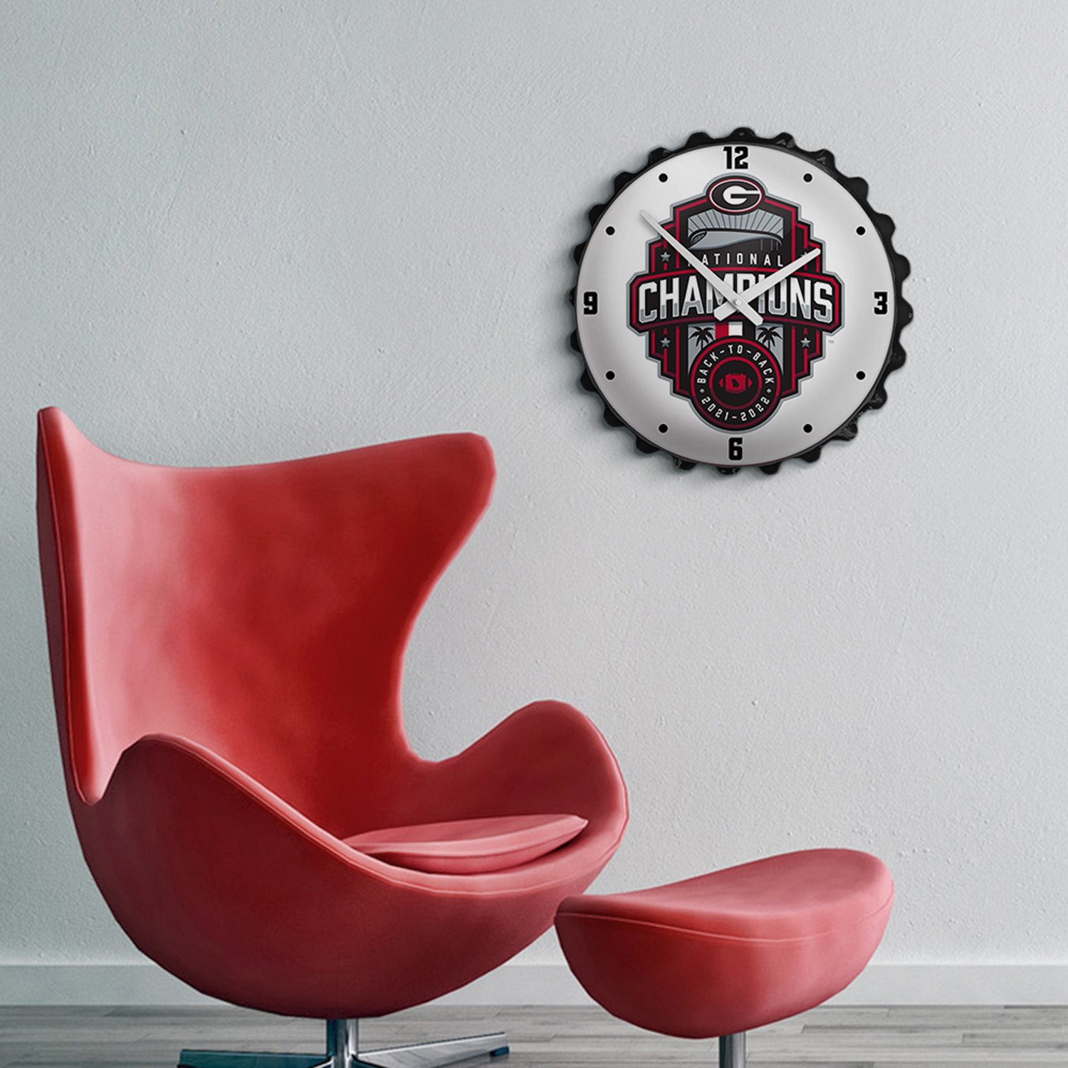 The Fan-Brand University of Georgia Champs Bottle Cap Clock  - view number 3