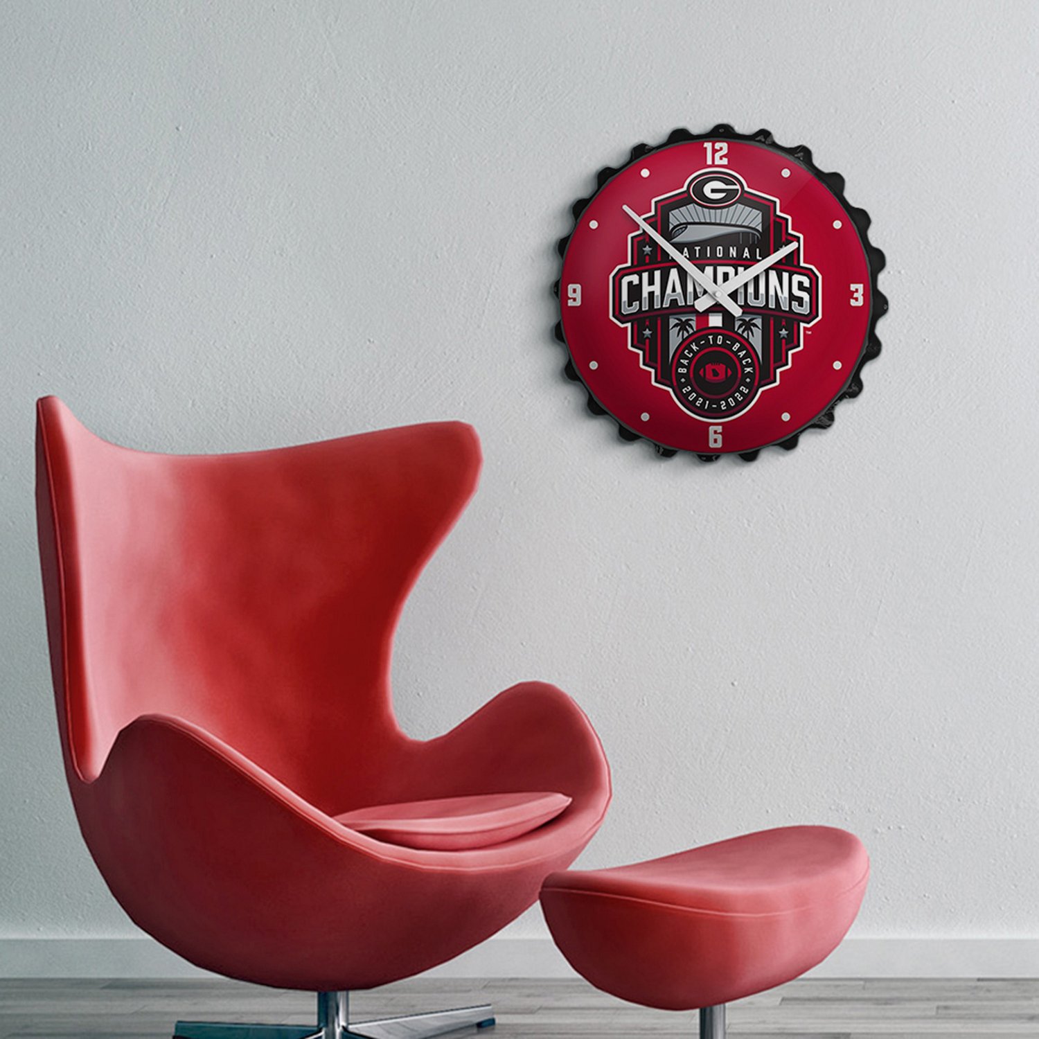 The Fan-Brand University of Georgia National Champs Bottle Cap Clock  - view number 3