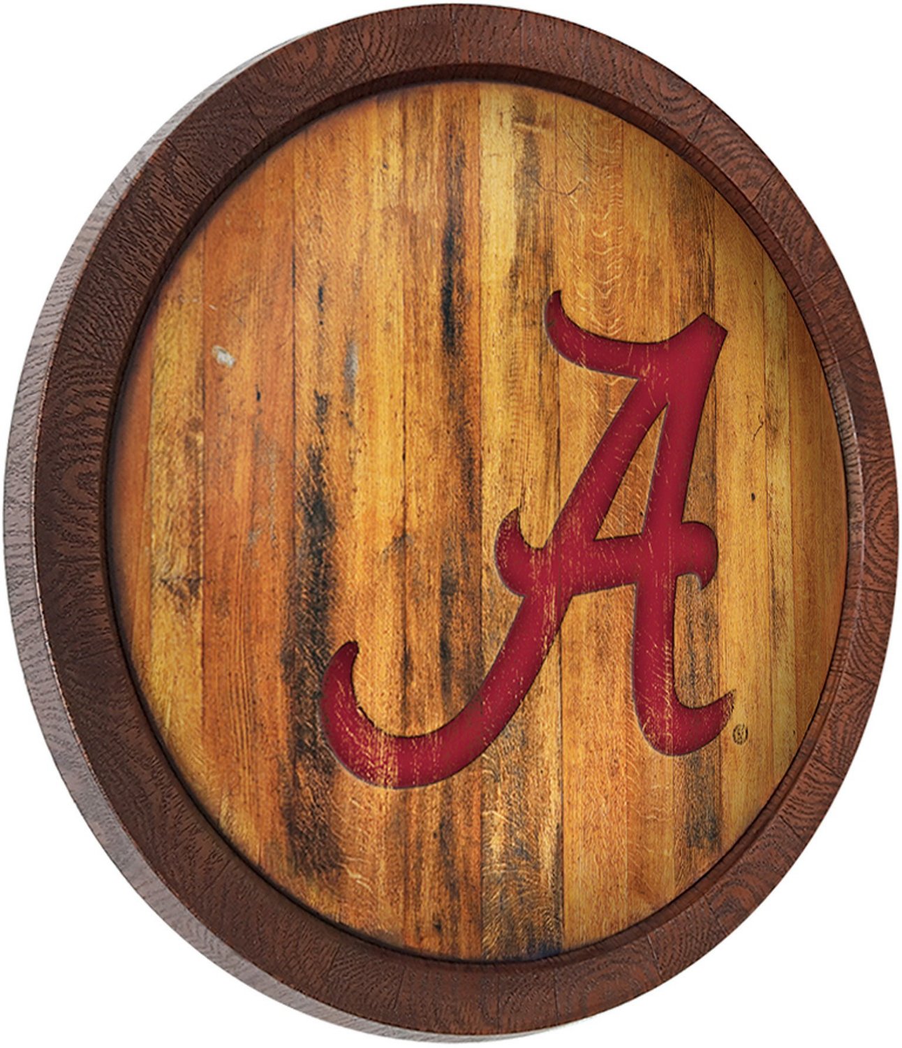 The Fan-Brand University of Alabama Weathered Faux Barrel Top Sign  - view number 2