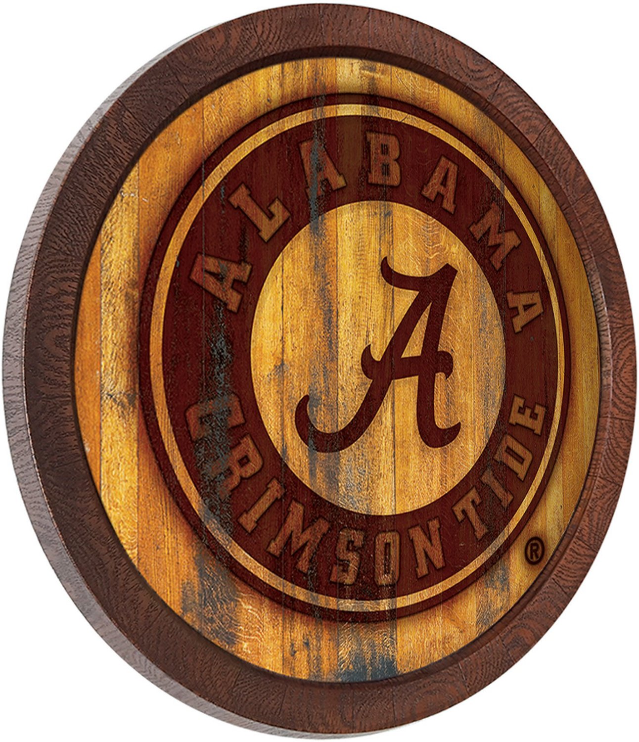 The Fan-Brand University of Alabama School Seal Branded Faux Barrel Top Sign  - view number 2