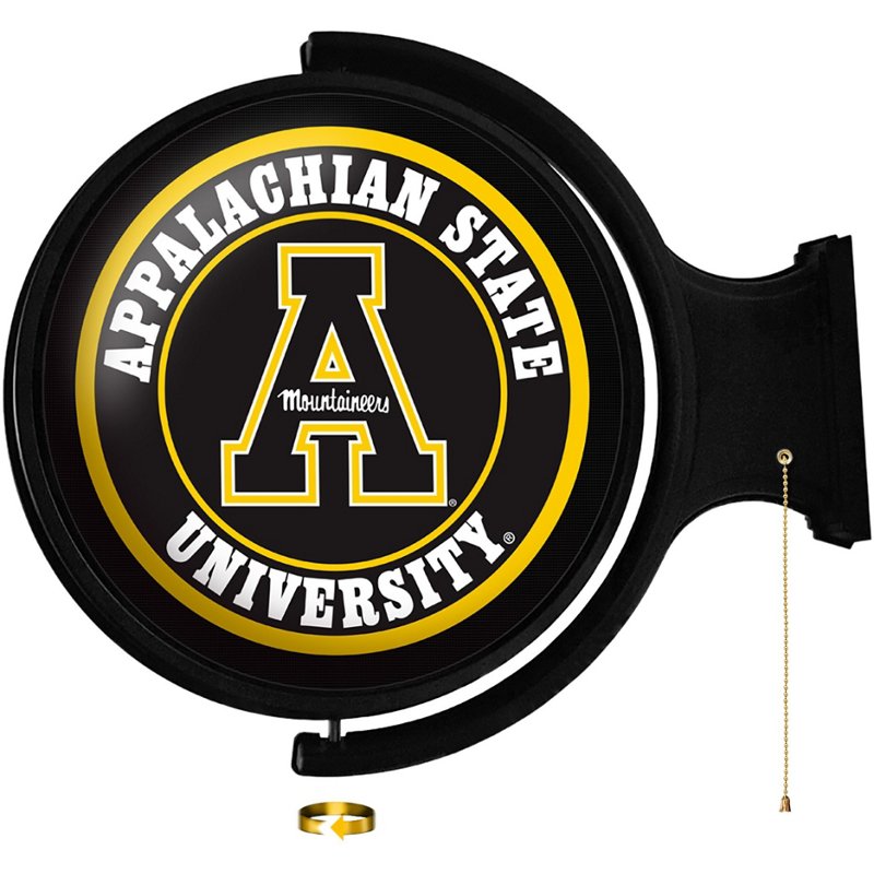 The FanBrand Appalachian State University Round Rotating Lighted Sign