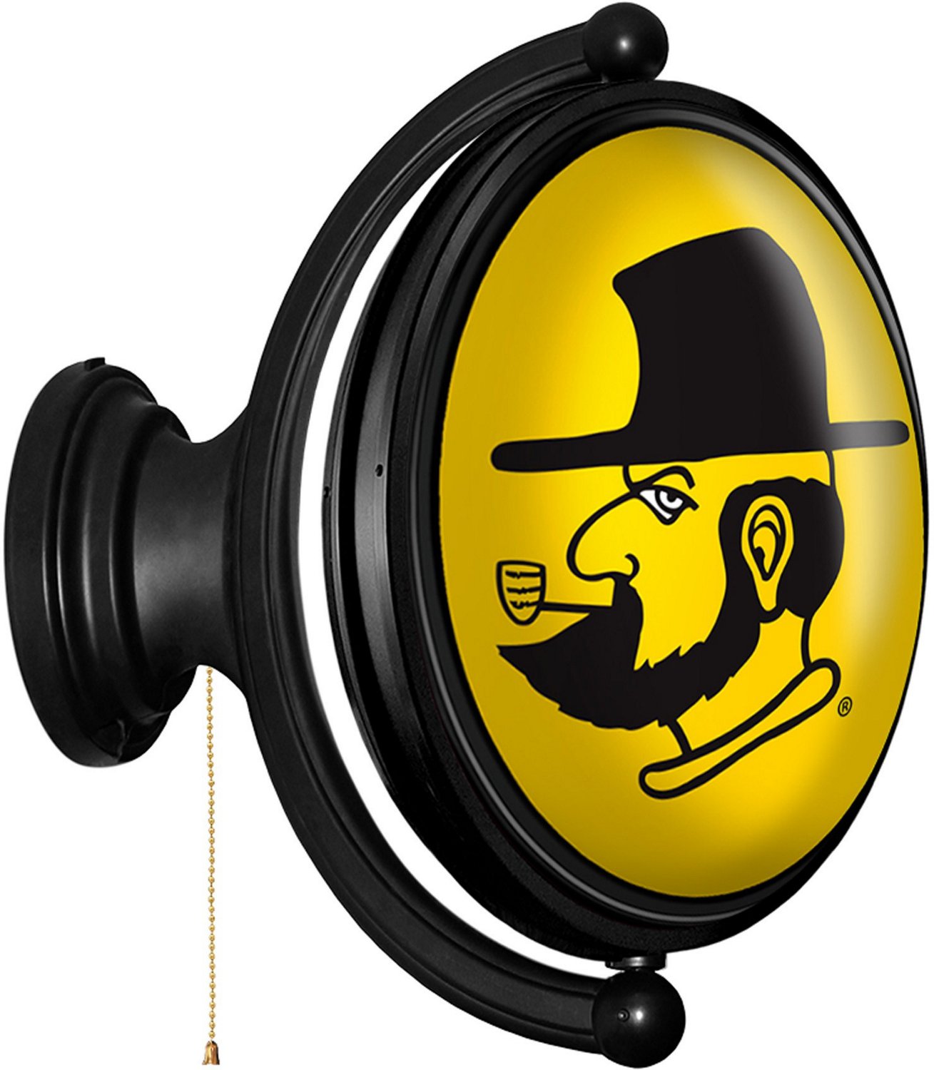 The Fan-Brand Appalachian State University Oval Rotating Lighted Sign - view number 2