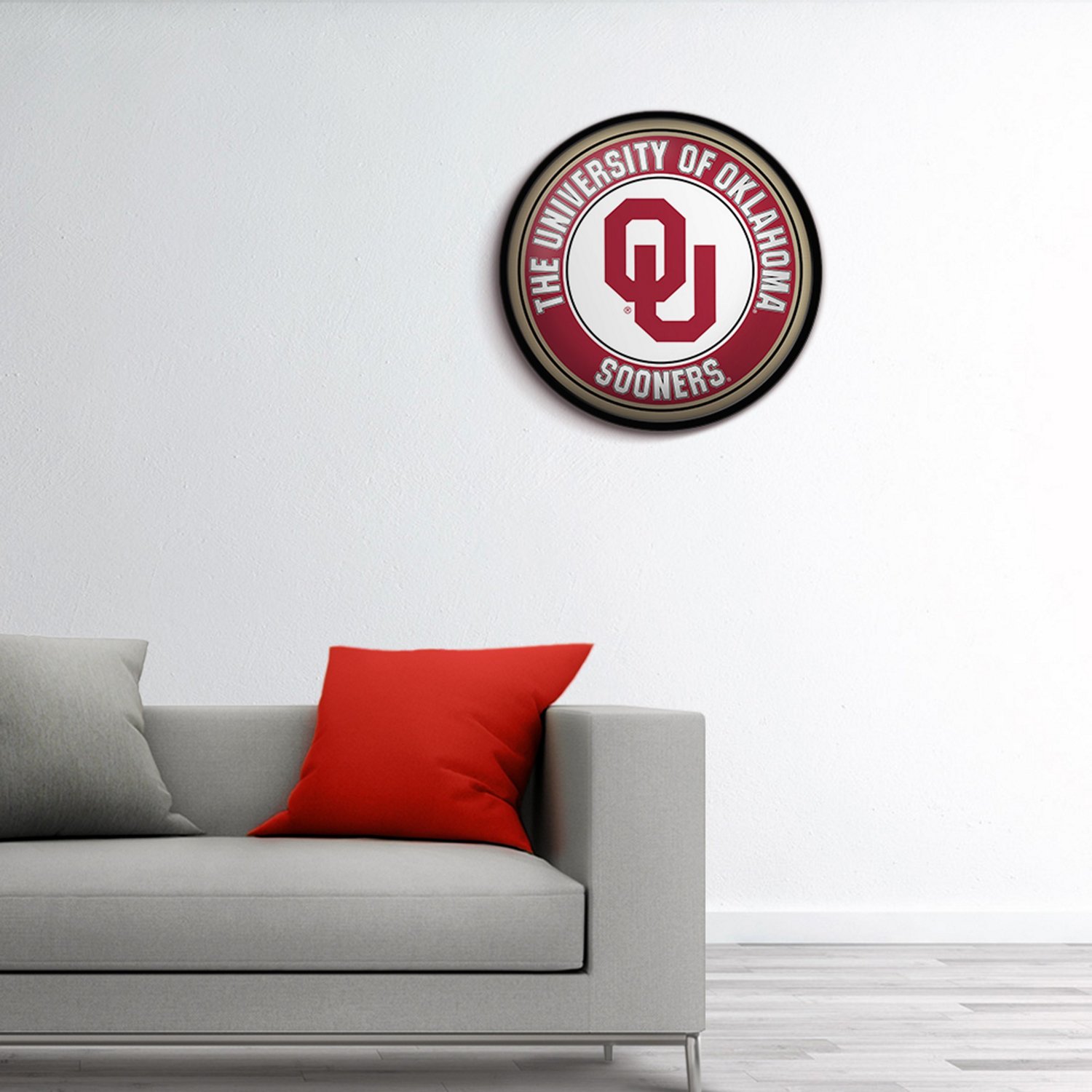The Fan-Brand University of Oklahoma Modern Disc Sign - view number 3