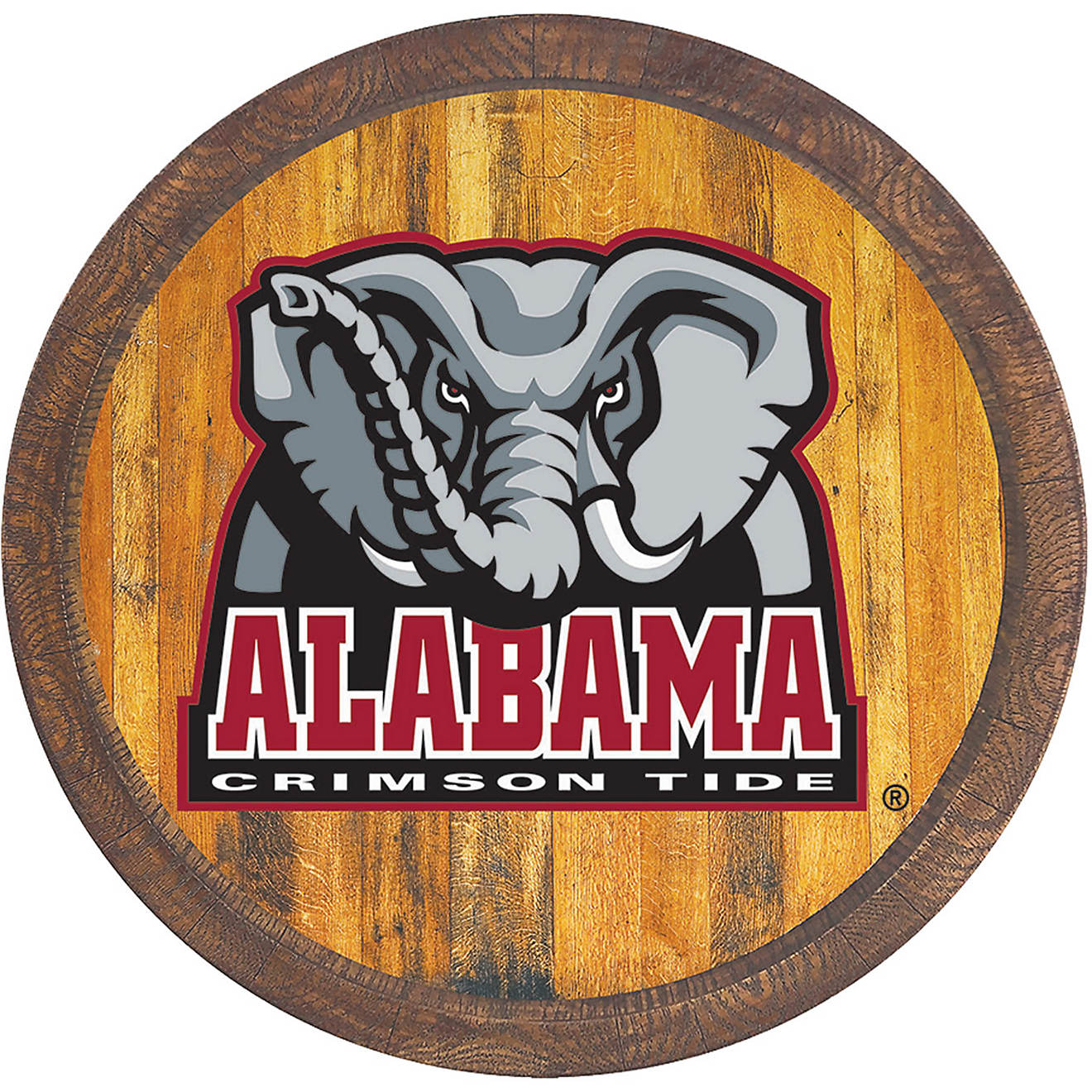 The Fan-Brand University of Alabama Logo Faux Barrel Top Sign                                                                    - view number 1