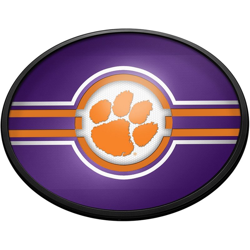 The FanBrand Clemson University Oval Slimline Lighted Sign