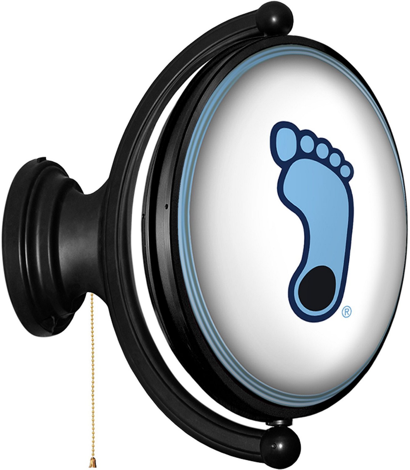 The Fan-Brand University of North Carolina Logo Original Oval Rotating Lighted Sign  - view number 2