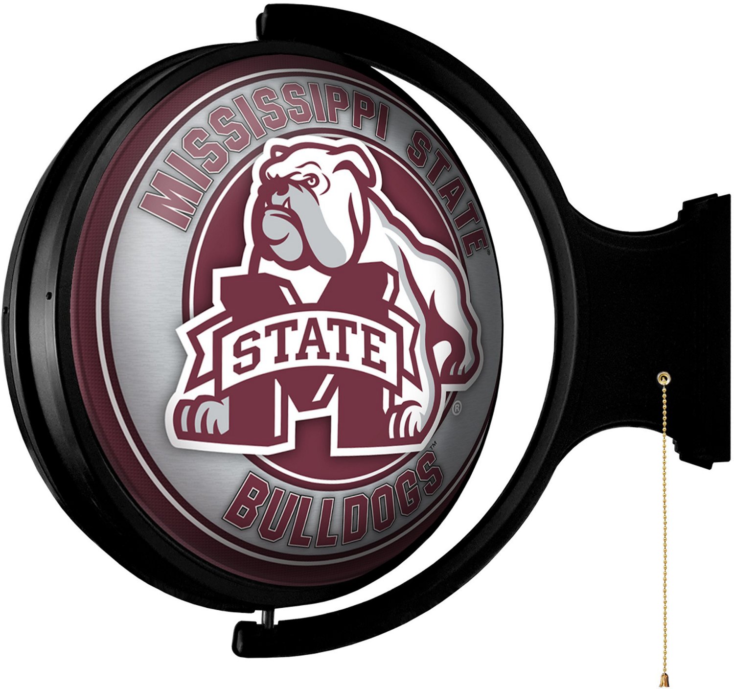 The Fan-Brand Mississippi State University Mascot Round Rotating Lighted Sign  - view number 2