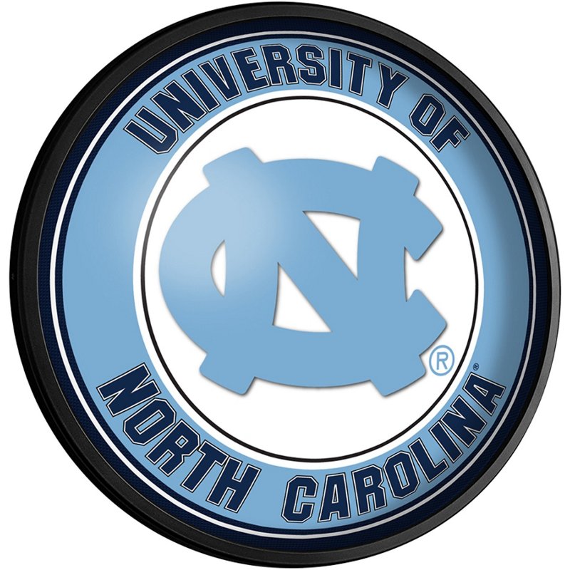 The Fan-Brand University of North Carolina Round Slimline Lighted Wall Sign - NCAA Novelty at Academy Sports