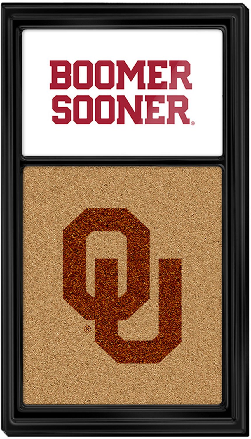 The Fan-Brand University of Oklahoma Cork Dual Logo Boomer Note Board - view number 1